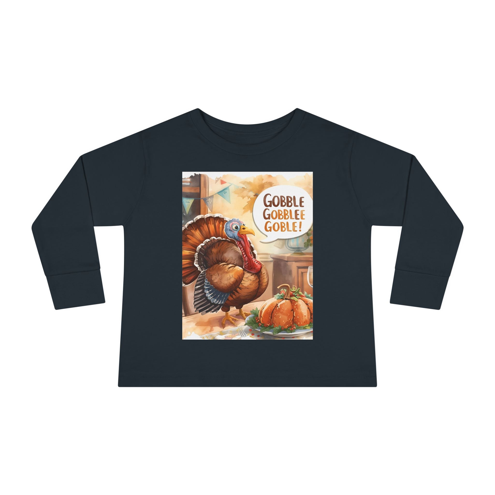 Thanksgiving Turkey Toddler Long Sleeve Tee