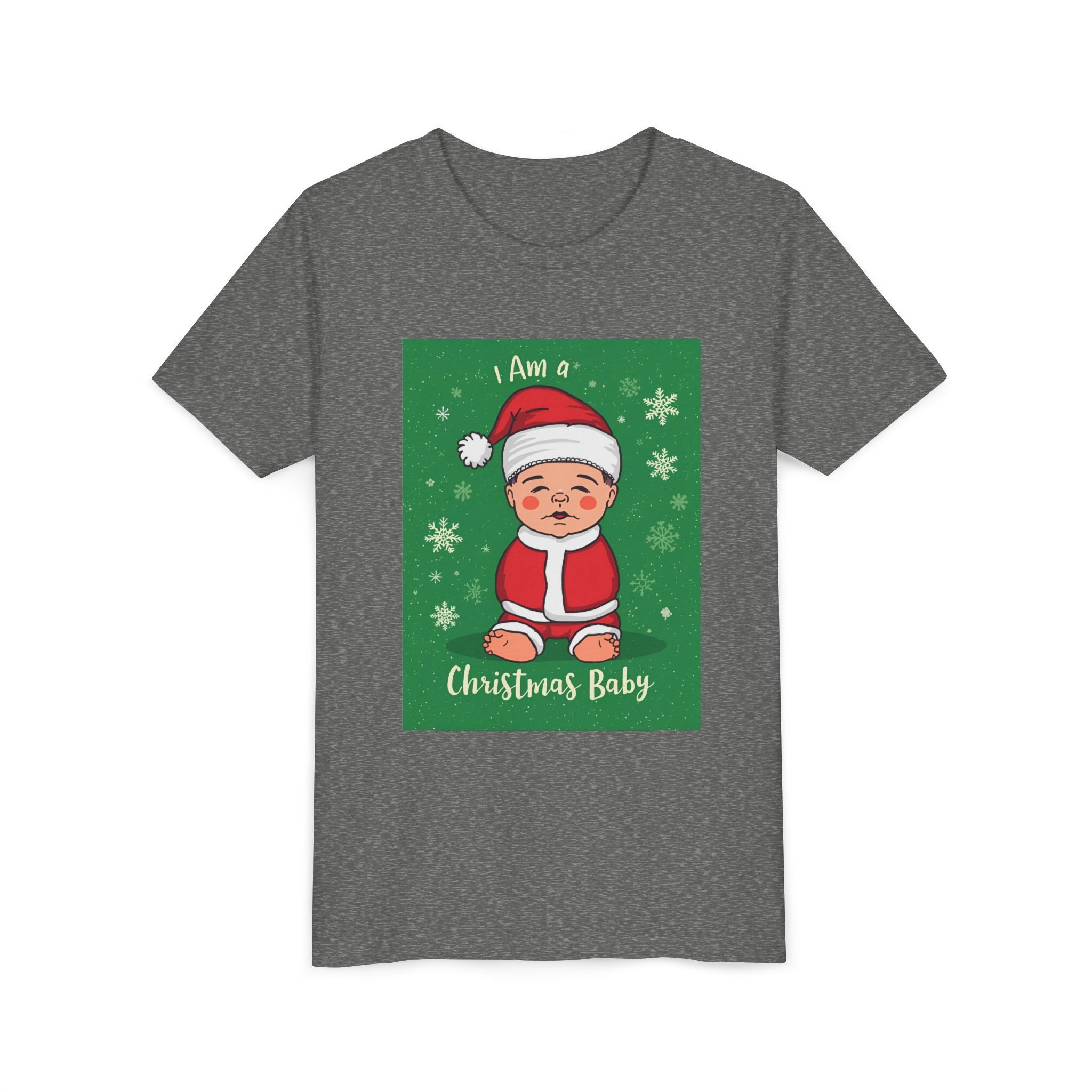 I Am A Christmas Baby Youth Short Sleeve Tee
