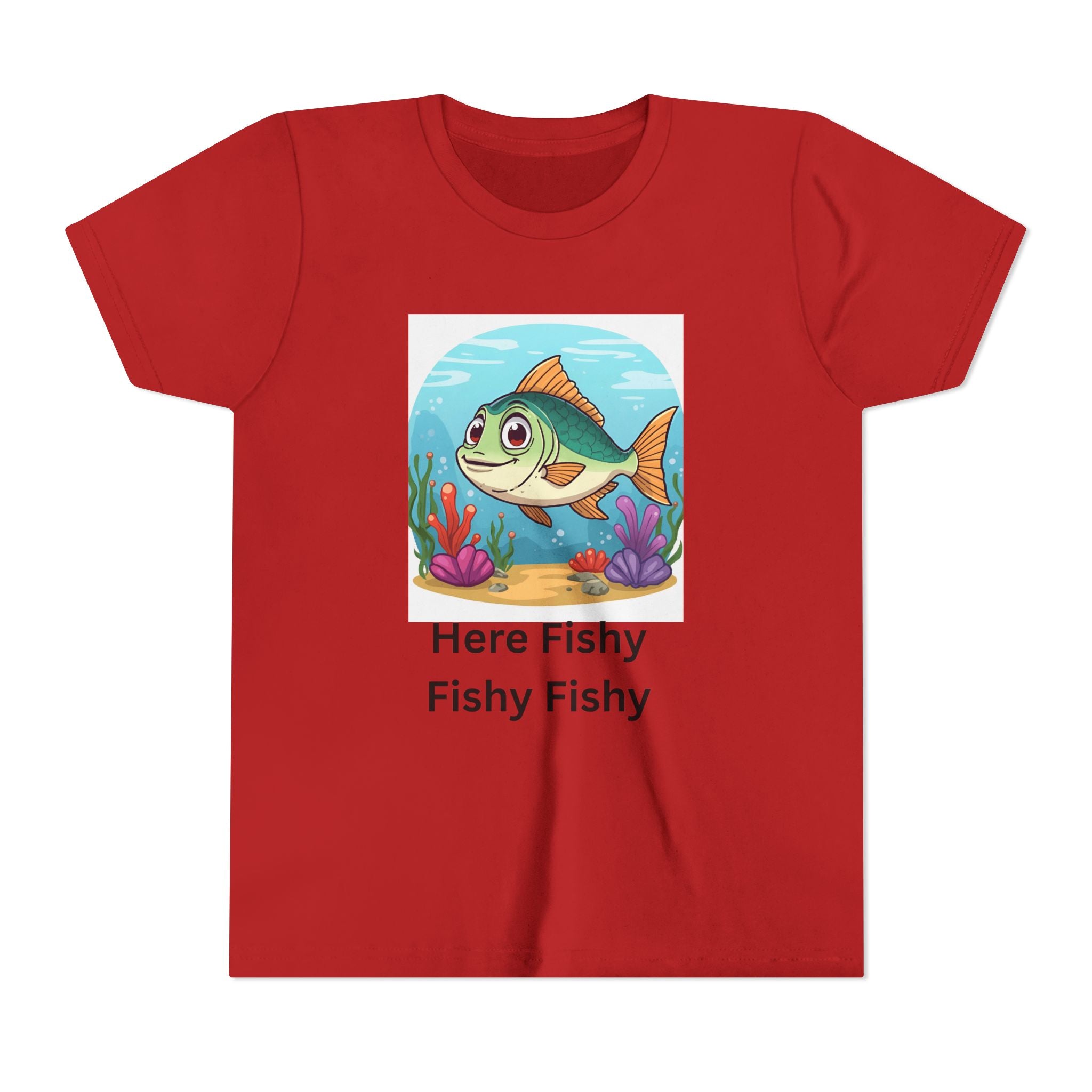 Here Fishy Fishy Fishy Youth Short Sleeve Tee