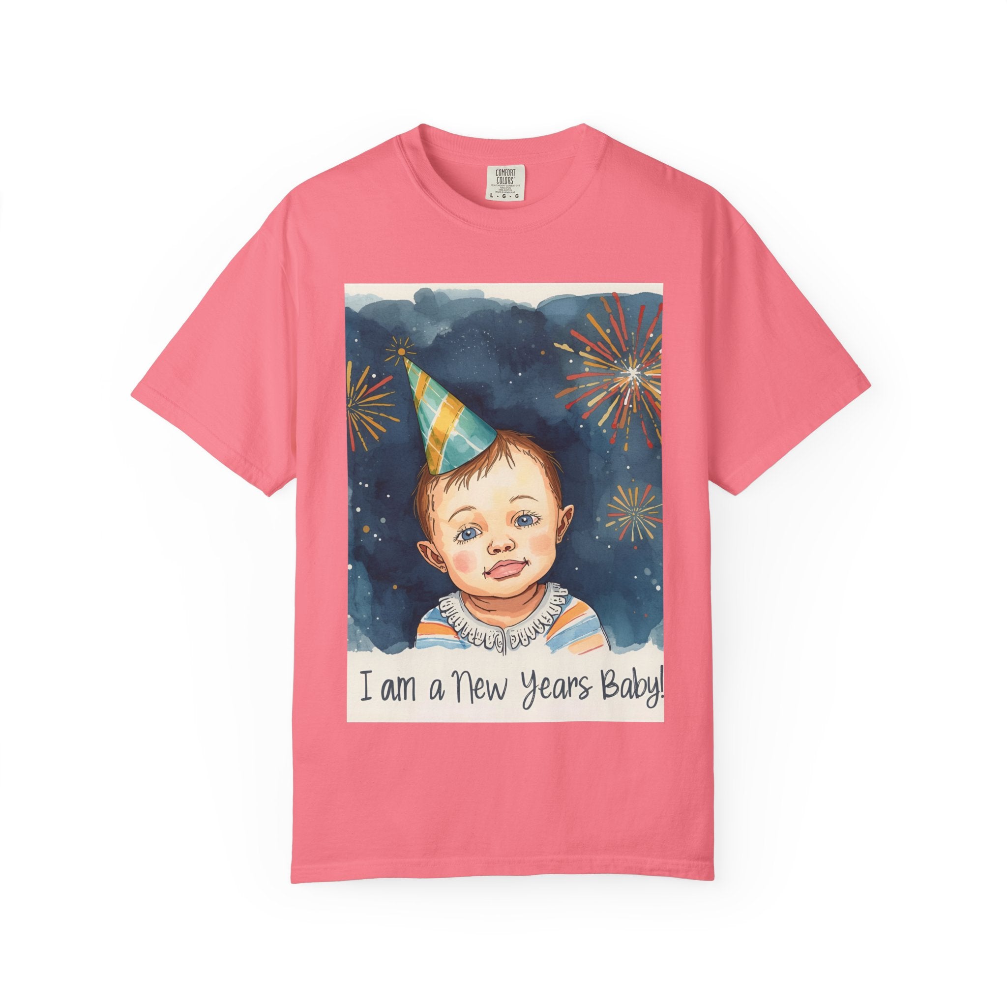 New Year's Baby T-Shirt, Unisex Garment-Dyed Tee, Cute Holiday Shirt, Baby Celebration Apparel, Party Outfit, New Year Gift