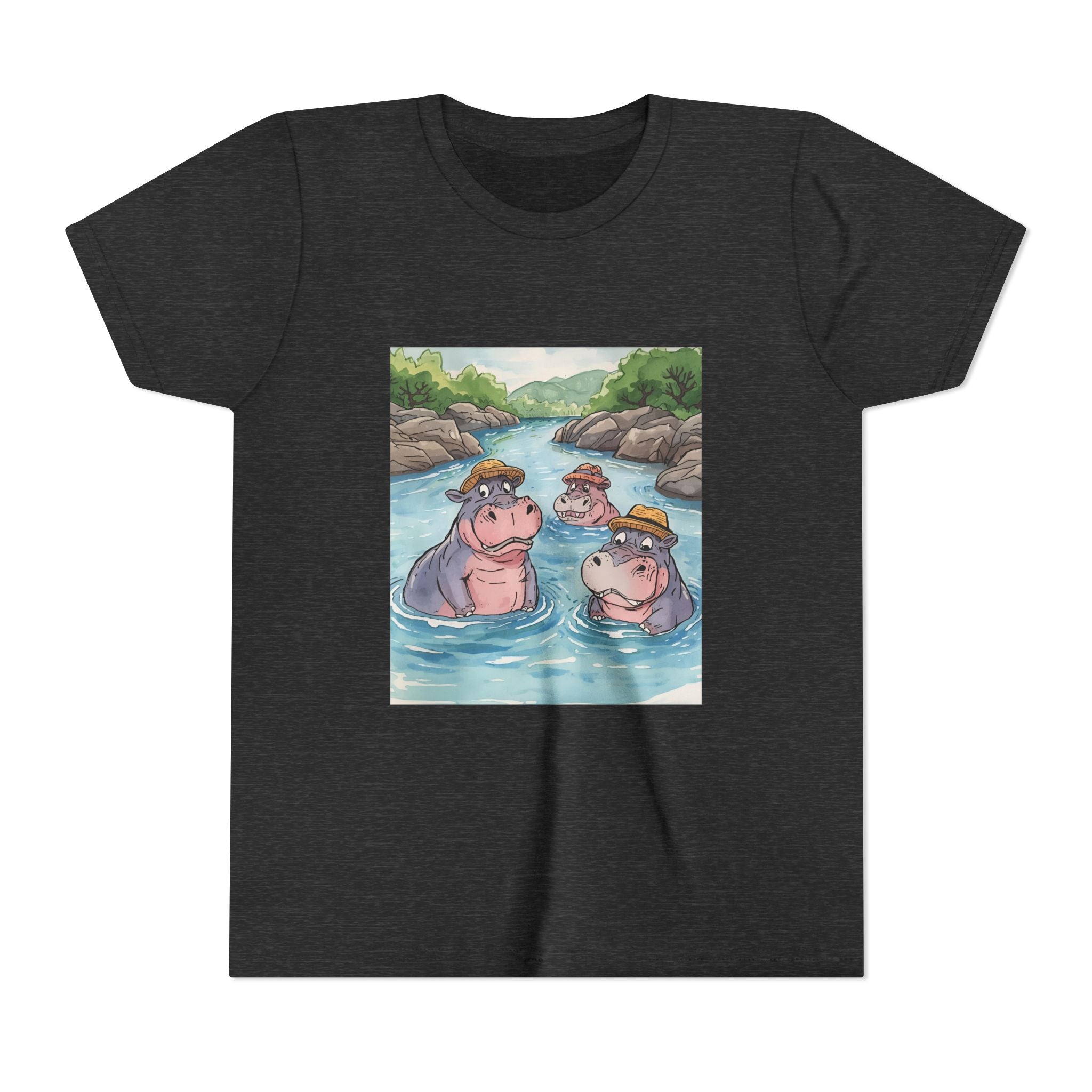Hippo Cute Youth Short Sleeve Tee