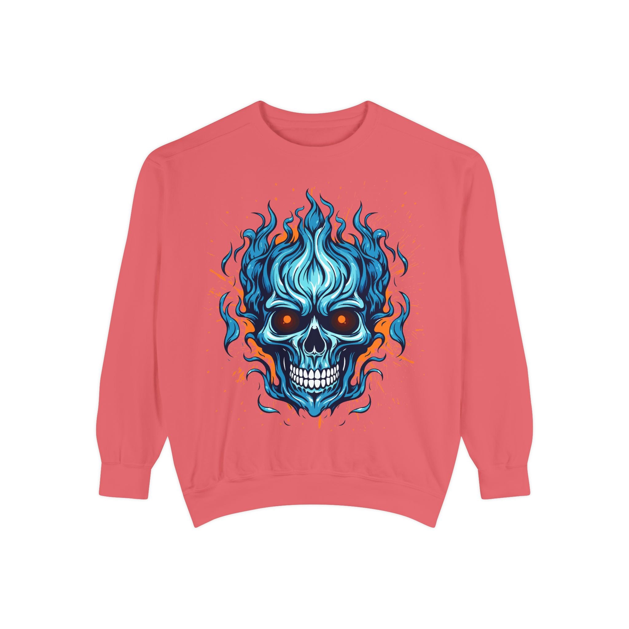Blue Skull Unisex Garment-Dyed Sweatshirt