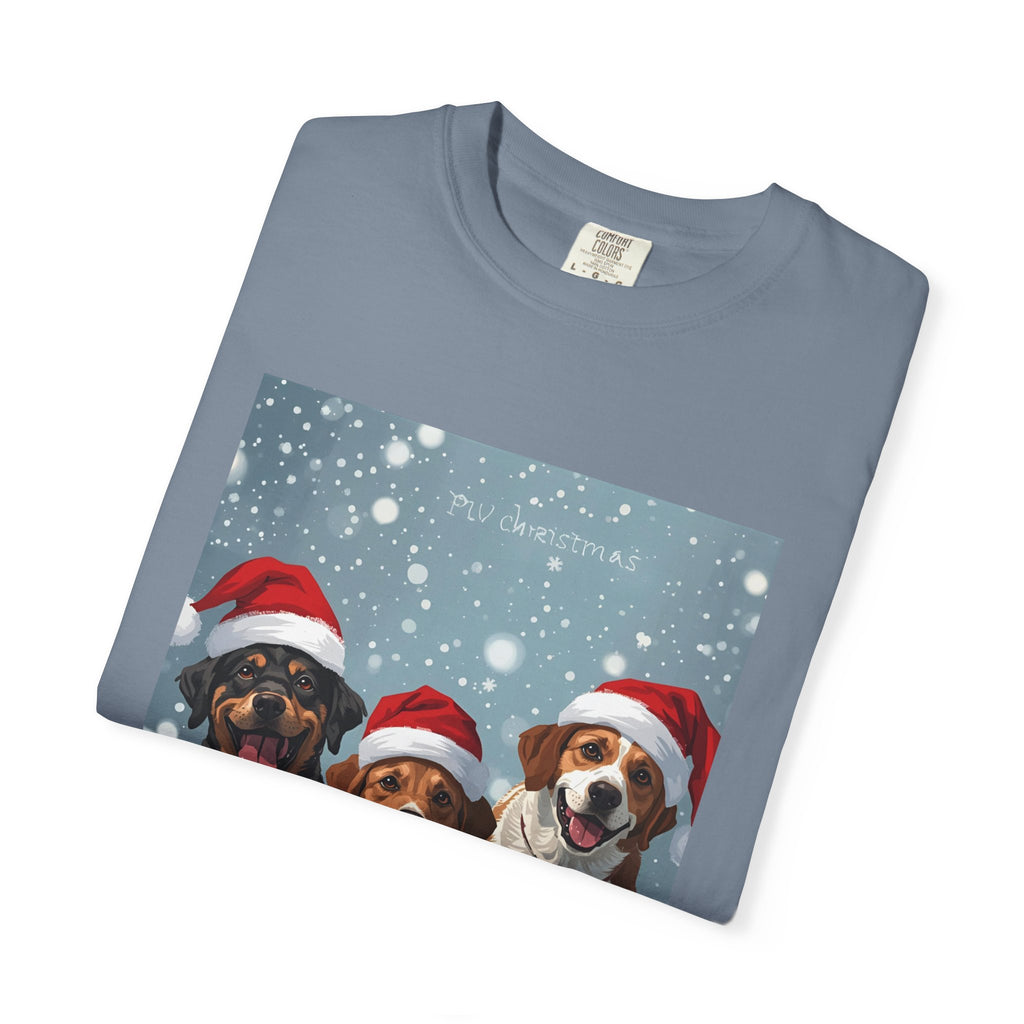 Cute Festive Dog Christmas T-Shirt, Unisex Holiday Tee, Cute Pet Lover Shirt, Christmas Apparel, Dog-Themed Gift, Winter Wear, Fun Family Outfit