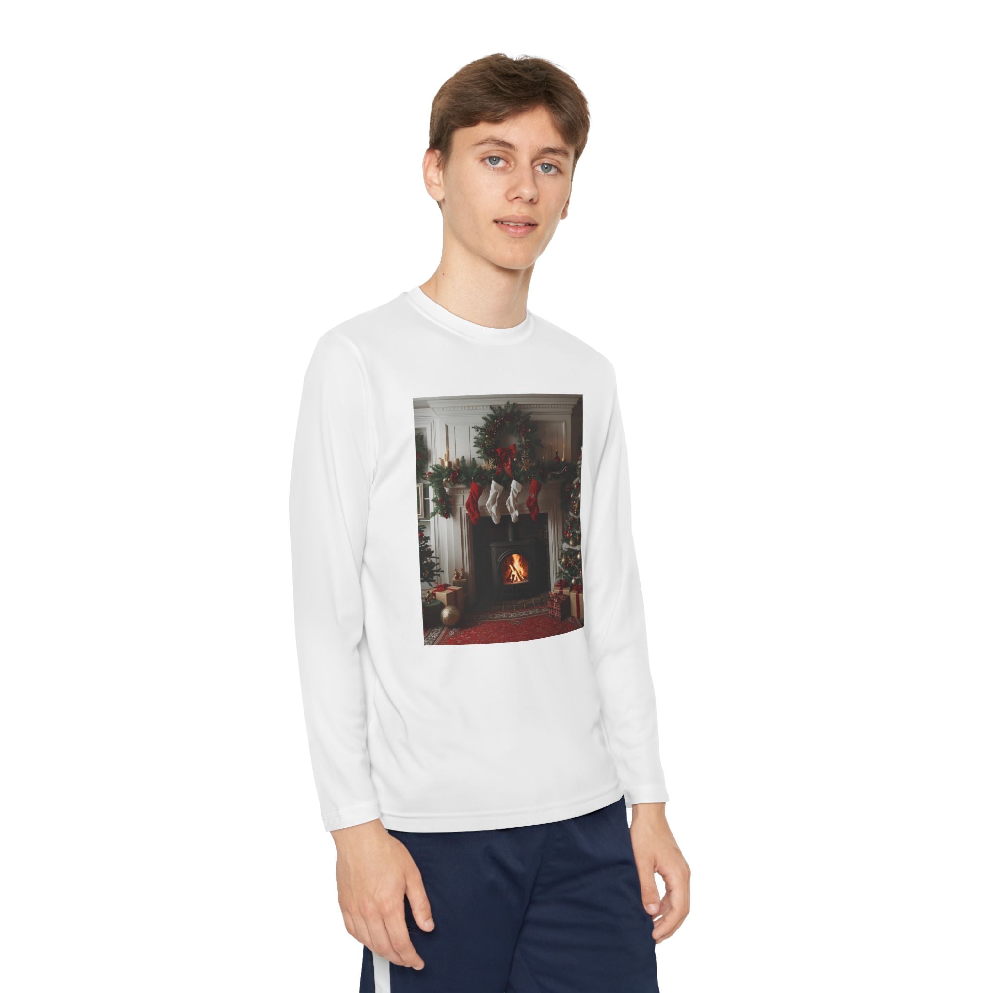 Cozy Christmas Youth Long Sleeve Competitor Tee