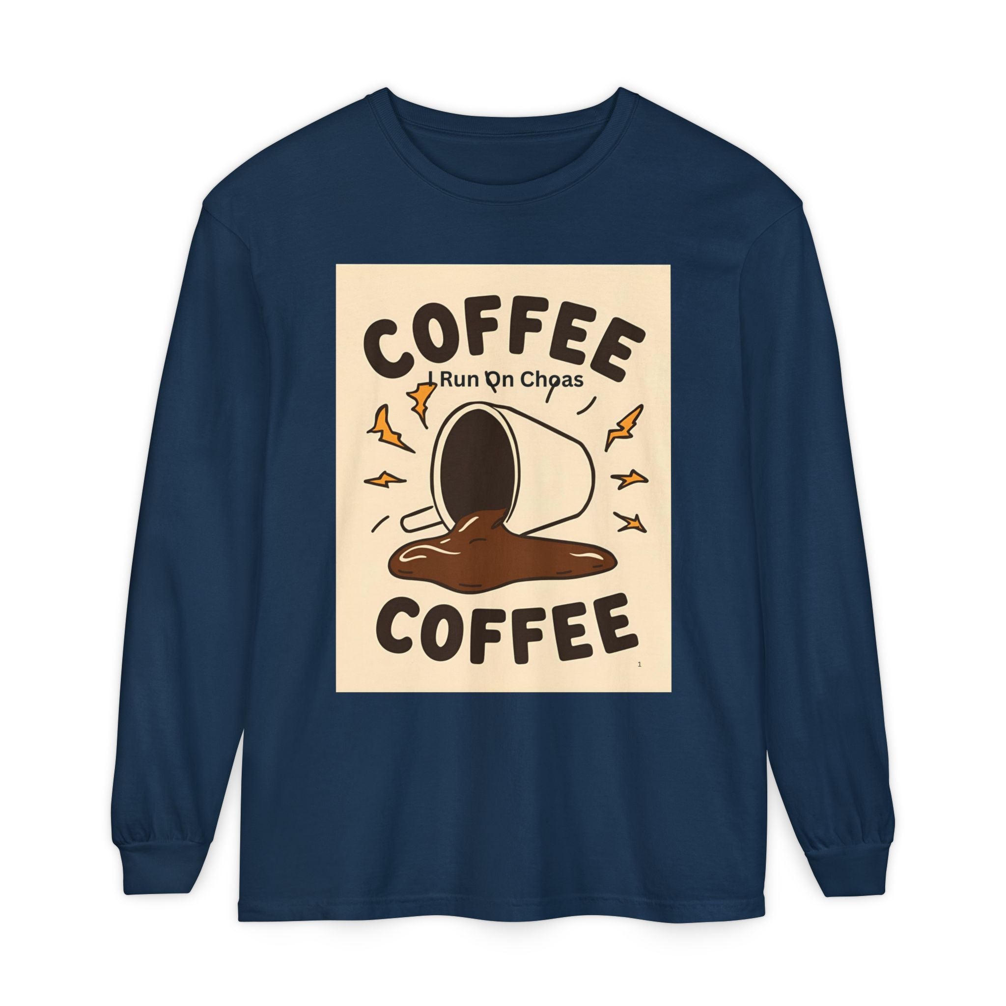 Coffee Coffee Unisex Garment-dyed Long Sleeve T-Shirt