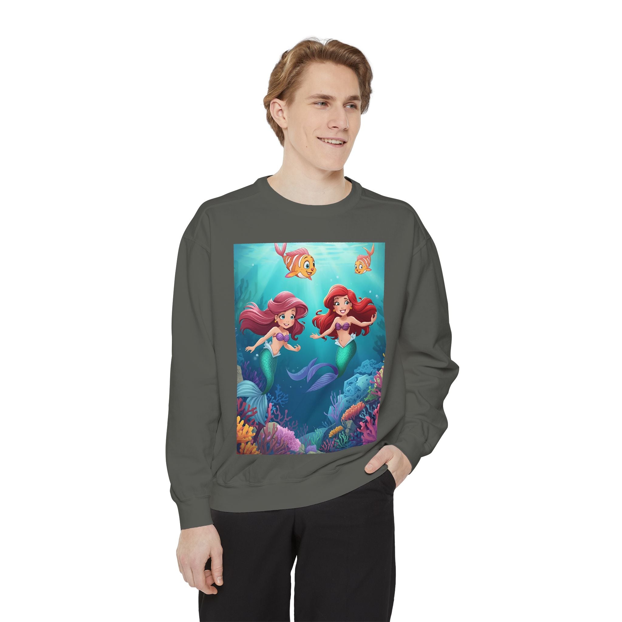 Mermaid Unisex Garment-Dyed Sweatshirt