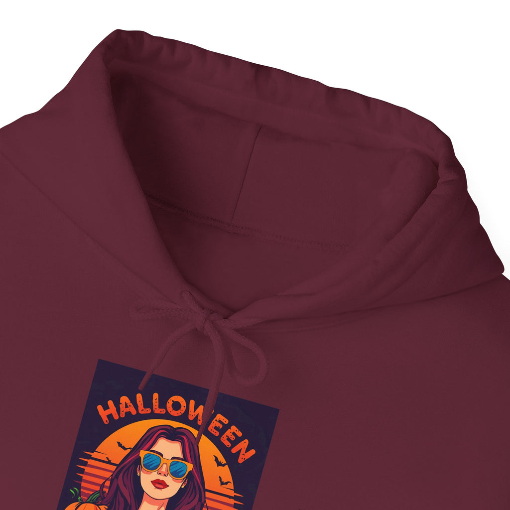 Stylish Halloween Themed Sweatshirt, Cozy Hooded Pullover, Fall Fashion, Spooky Season Apparel, Unisex Hoodie for Halloween