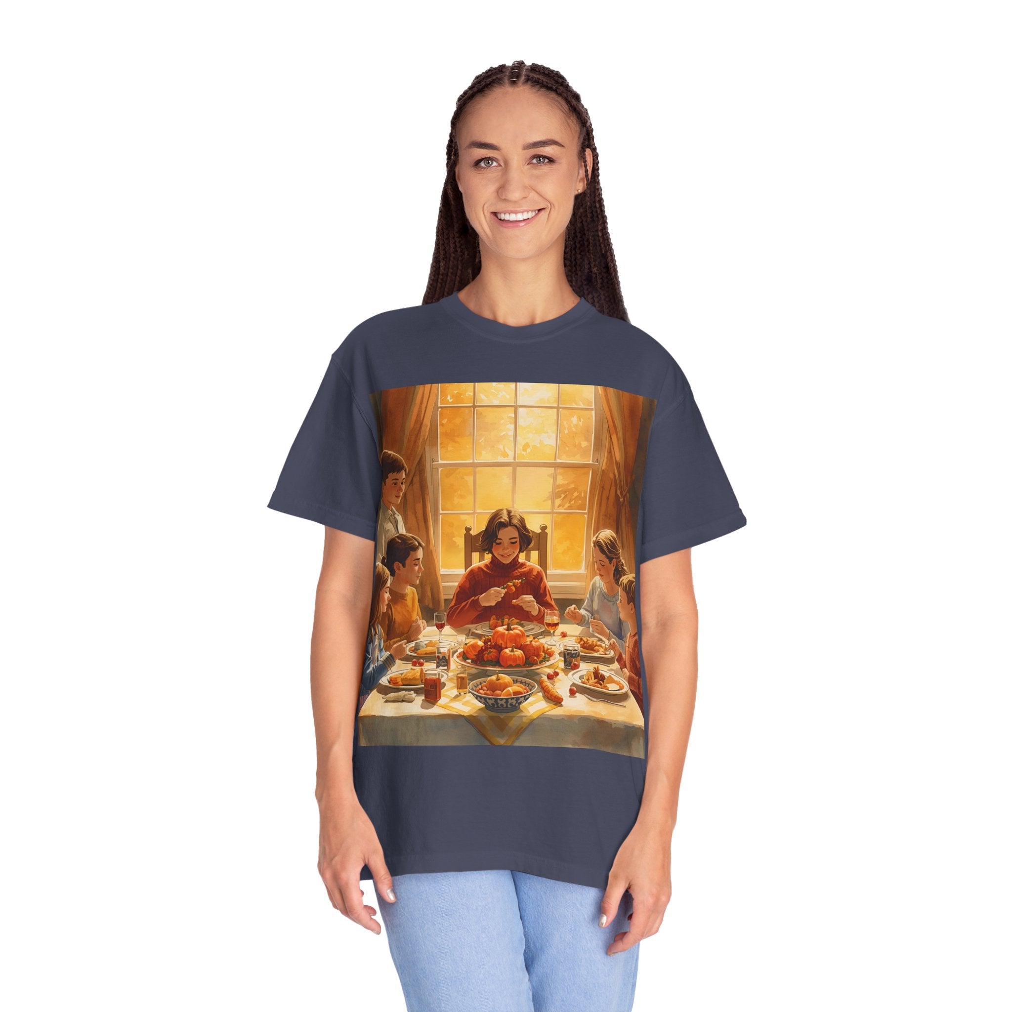 Thankful Family Dinner Unisex T-shirt, Family Gathering Shirt, Festive Apparel, Casual Wear, Fall Celebration Tee