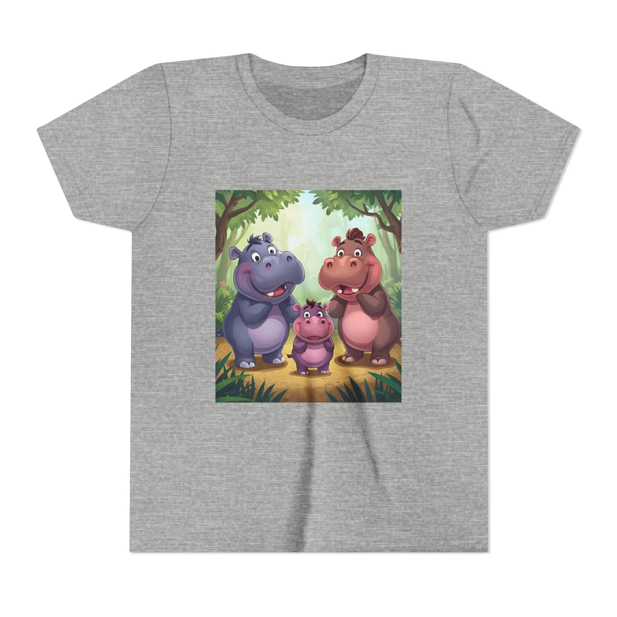 Hippo Cute Youth Short Sleeve Tee