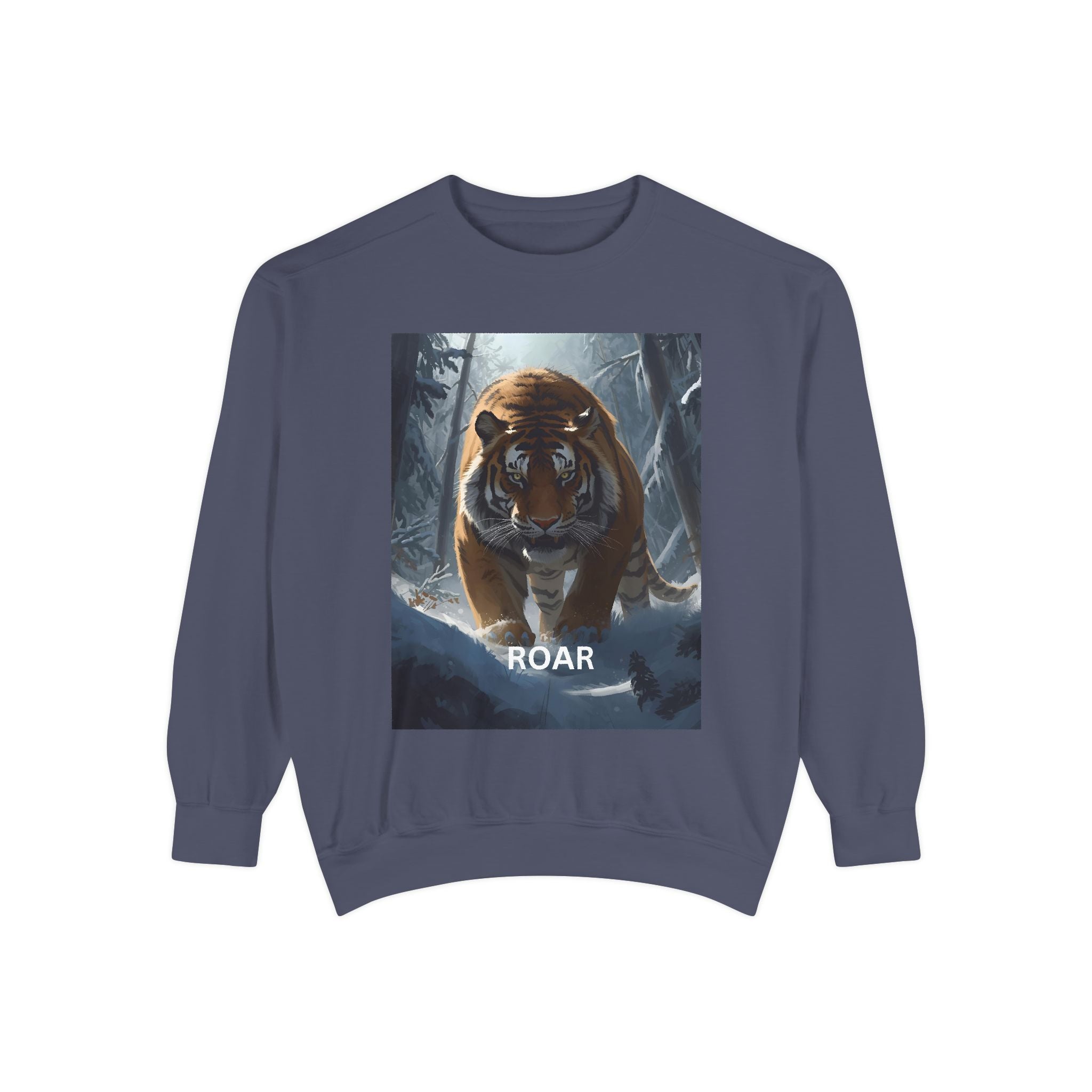 Tiger Roar Snow Unisex Garment-Dyed Sweatshirt