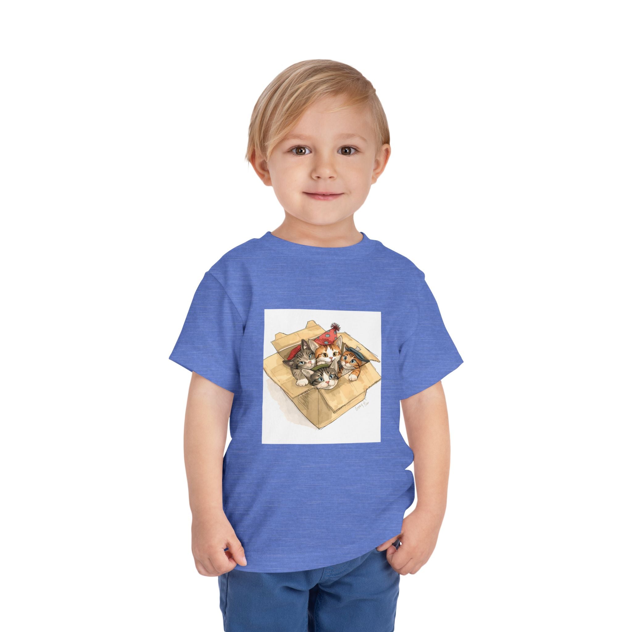 Cute Kittens In Box Toddler Short Sleeve Tee