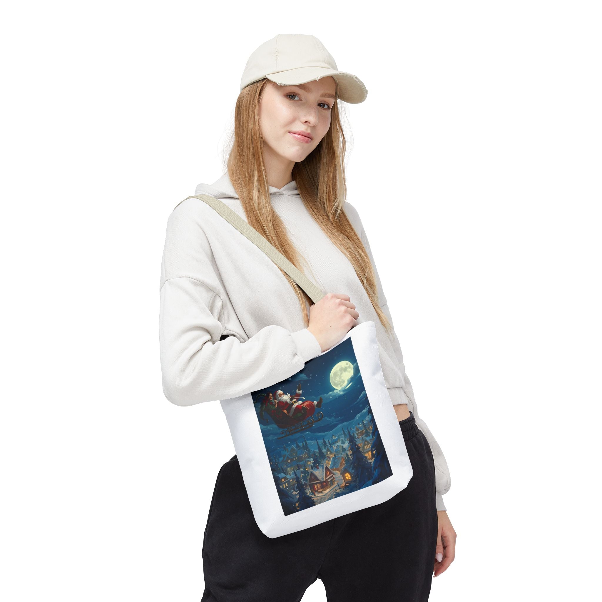 Christmas Santa Sleigh Tote Bag (AOP)