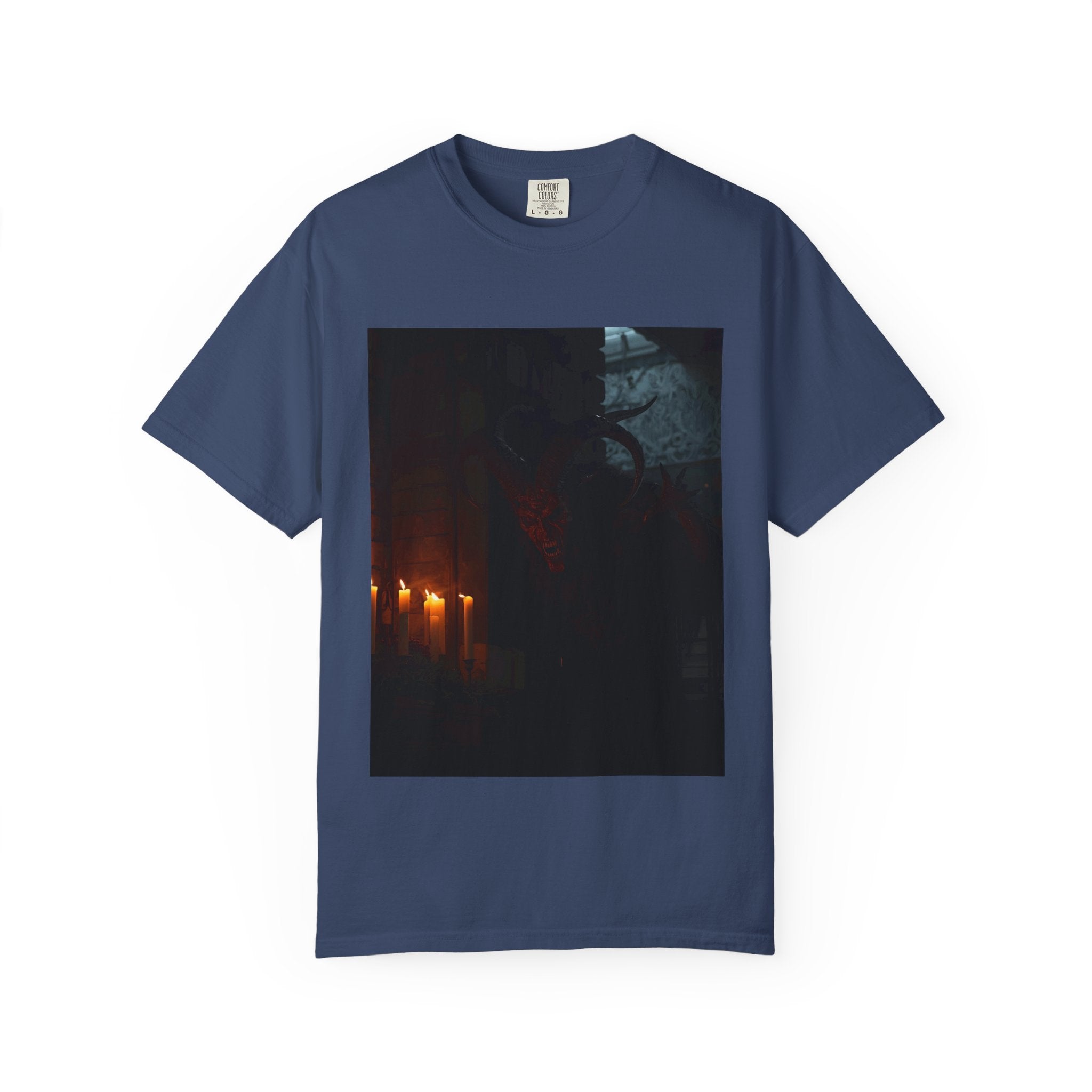 Spooky Halloween Pumpkin Shadow Unisex Garment-Dyed T-shirt