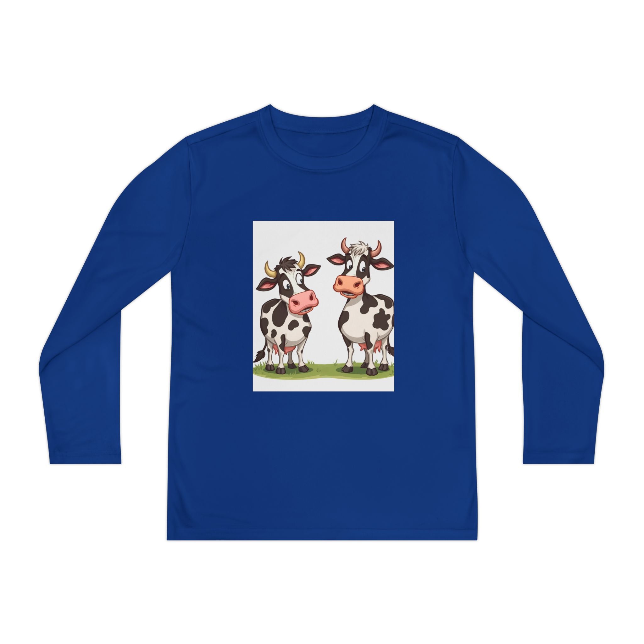 Cute Cows Youth Long Sleeve Competitor Tee