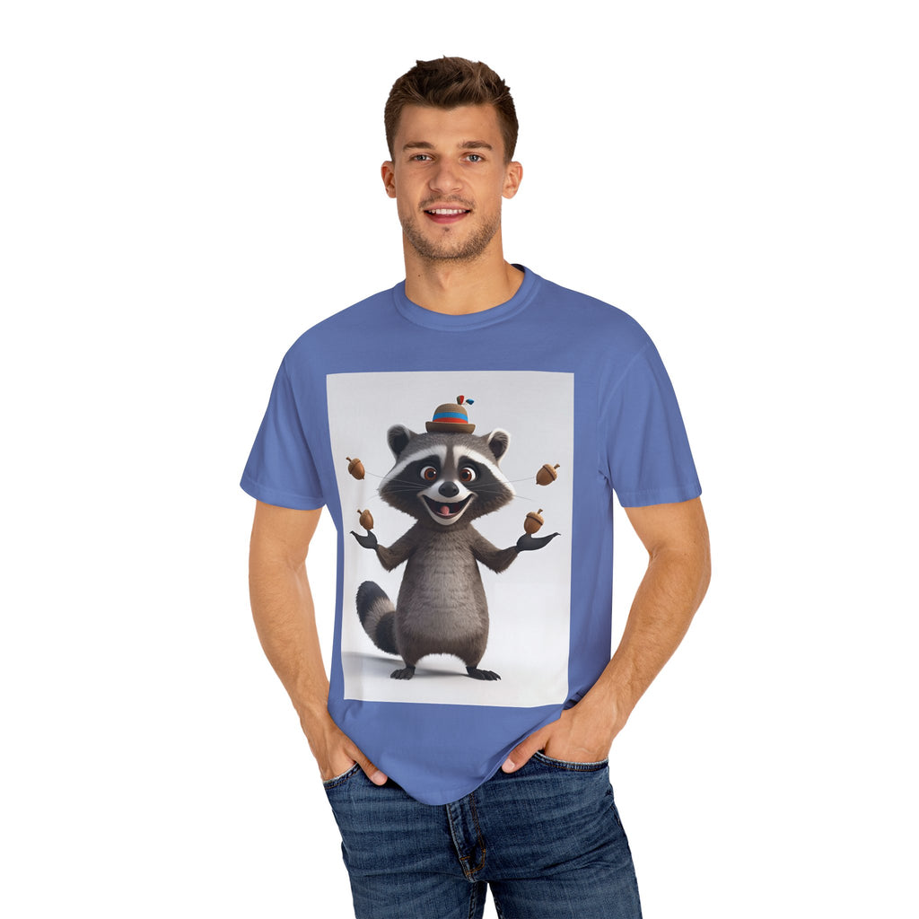 Whimsical Raccoon T-Shirt, Unisex Graphic Tee, Cute Animal Shirt, Fun Gift for Kids and Adults, Quirky Nature Lover Apparel, Party Wear