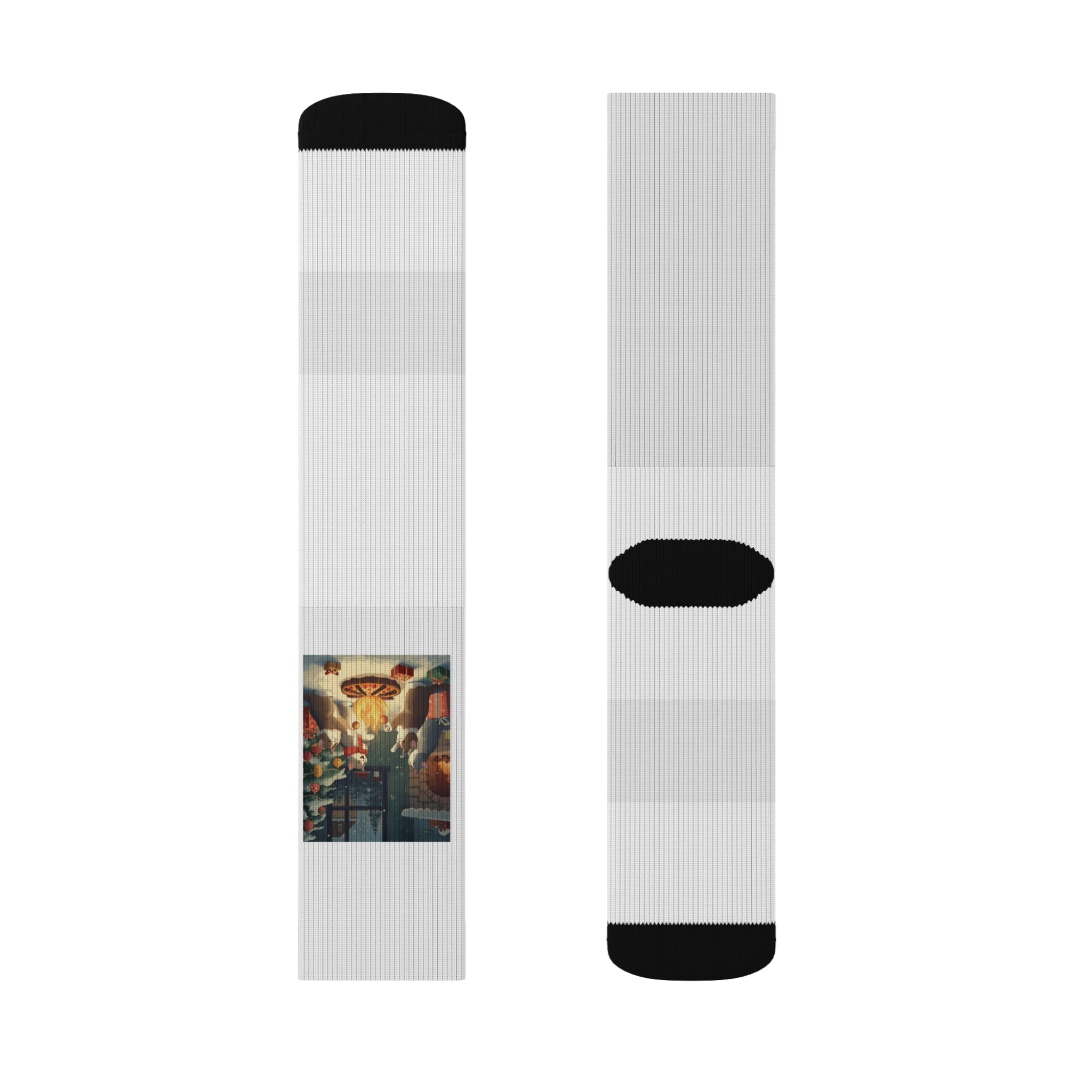 Cute Christmas Sublimation Socks for Creative Souls, Art-Inspired Wear, Unique Gift for Artists, Stylish Apparel for Any Occasion, Cozy Home Decor