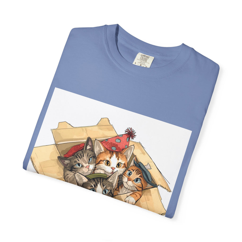 Cute Kittens In Box Unisex Garment-Dyed T-shirt