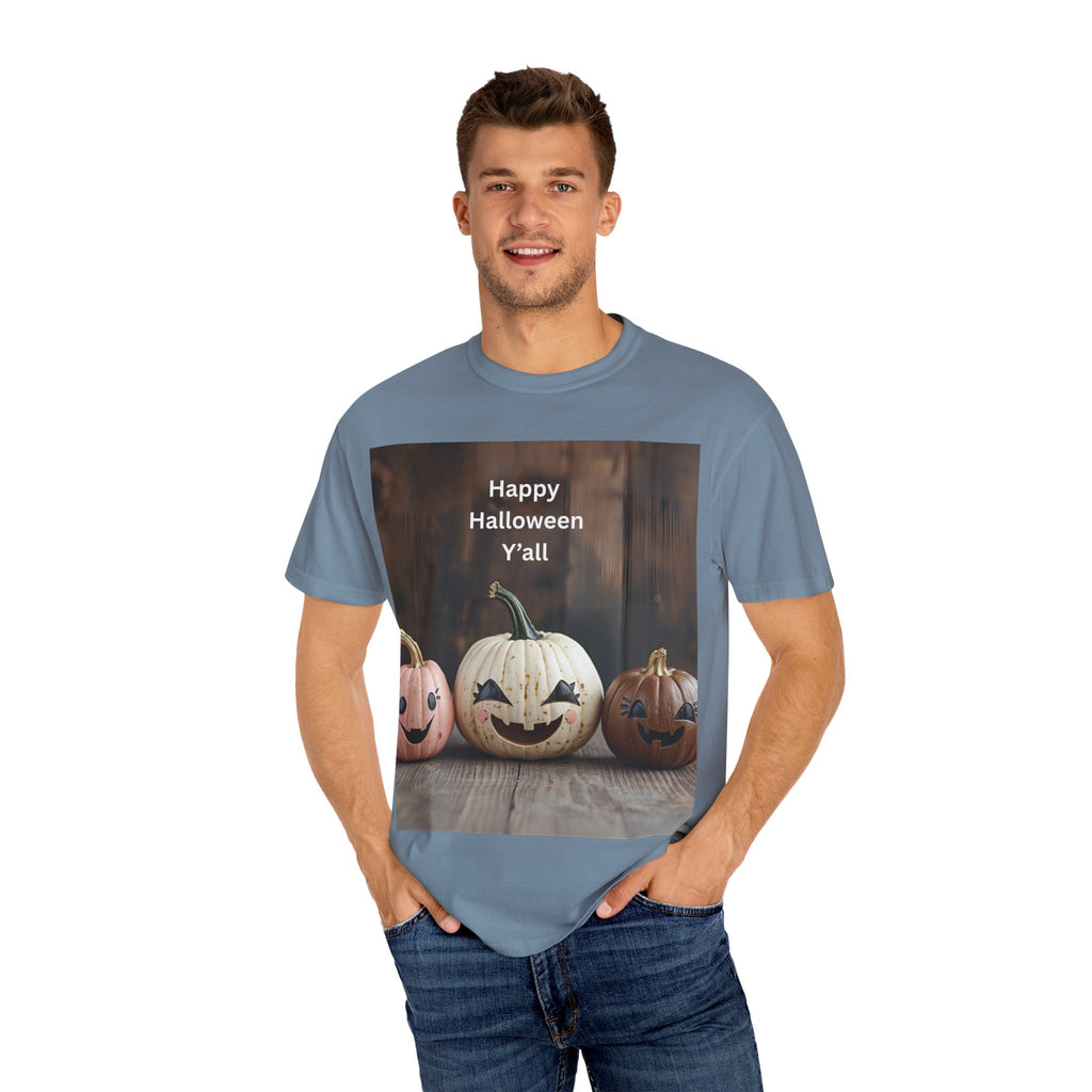 Happy Halloween Unisex T-Shirt, Casual Fall Tee, Halloween Gift, Pumpkin Shirt, Autumn Apparel, Holiday Style