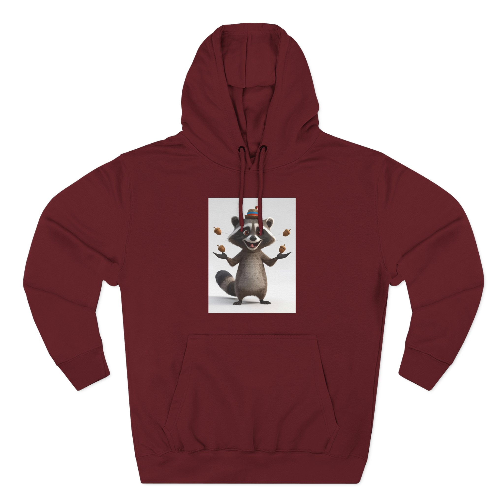Raccoon Three-Panel Fleece Hoodie