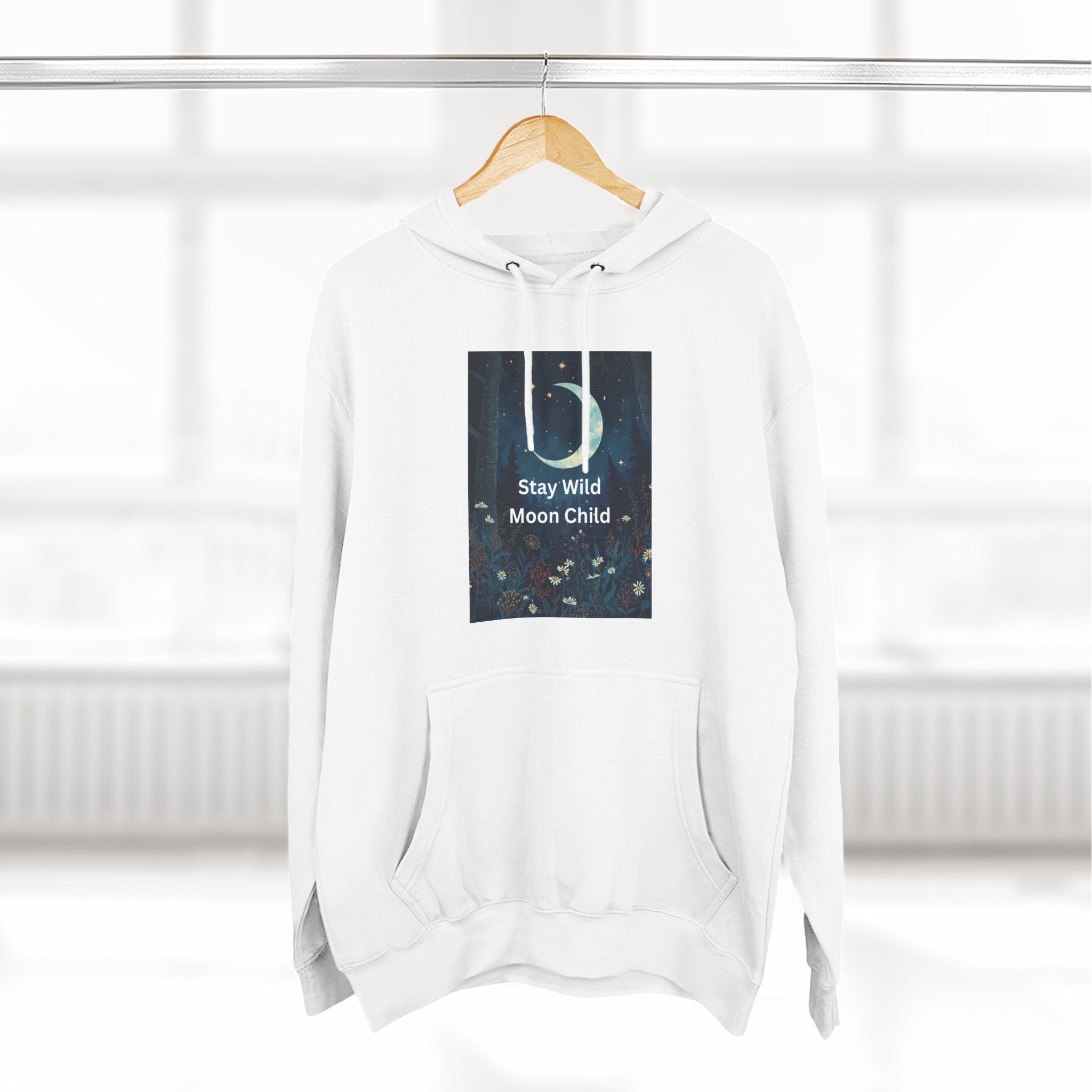 Stay Wild Moon Child Hoodie - Cozy Fleece, Celestial Vibes, Perfect for Nature Lovers, Gifts for All Occasions, Unisex Apparel