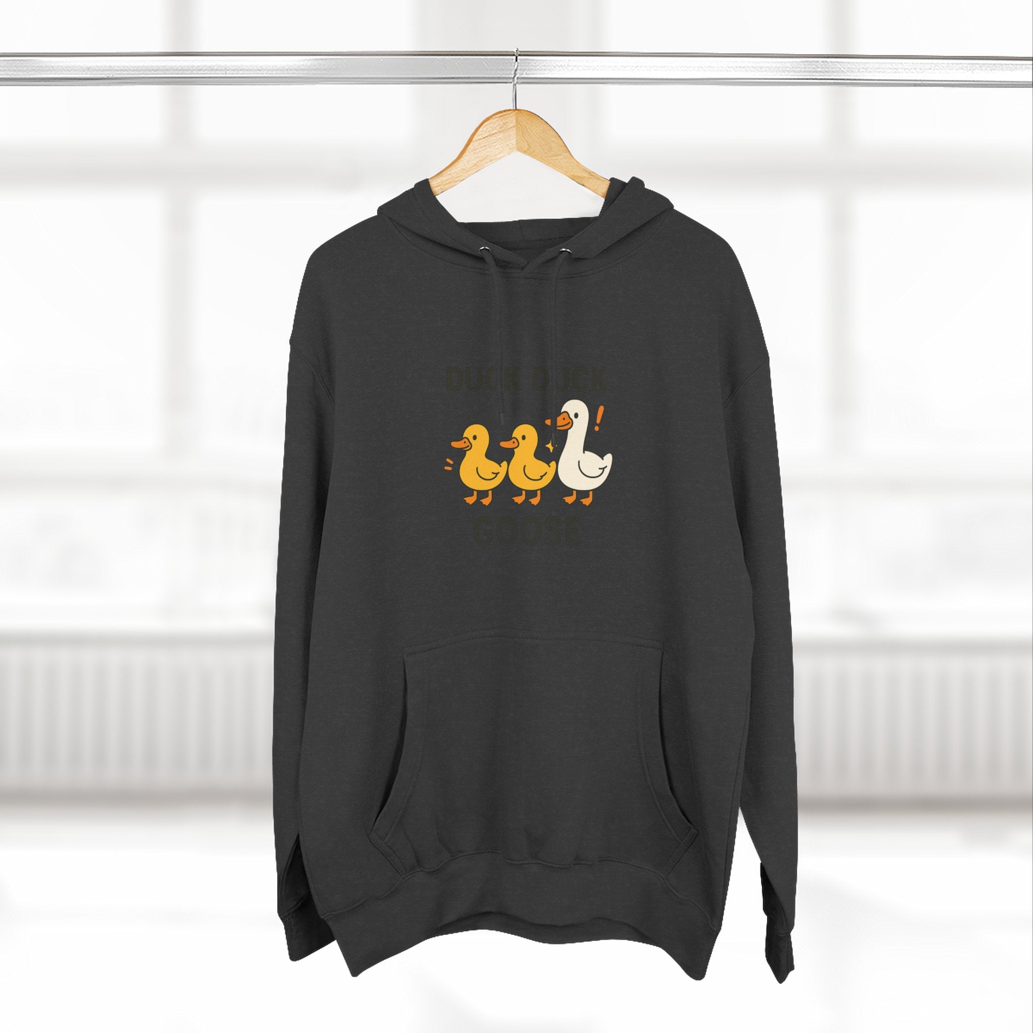 Cute Duck Duck Goose Hoodie, Funny Fleece Sweatshirt, Gift for Kids and Adults, Perfect for Fall and Casual Wear