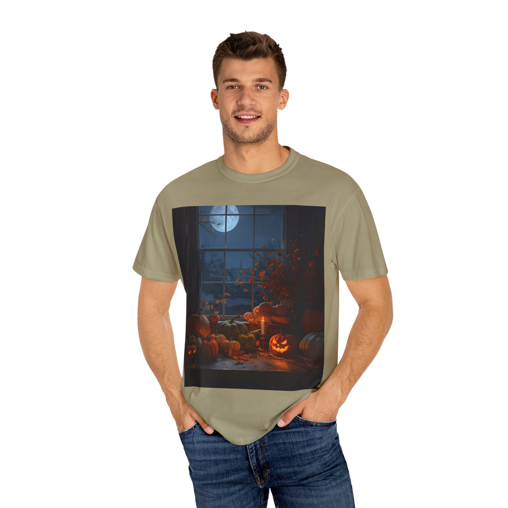 Spooky Autumn Pumpkin Vibes Halloween T-Shirt, Casual Fall Tee, Unisex Graphic Shirt, Pumpkin Lover Gift, Cozy Seasonal Apparel
