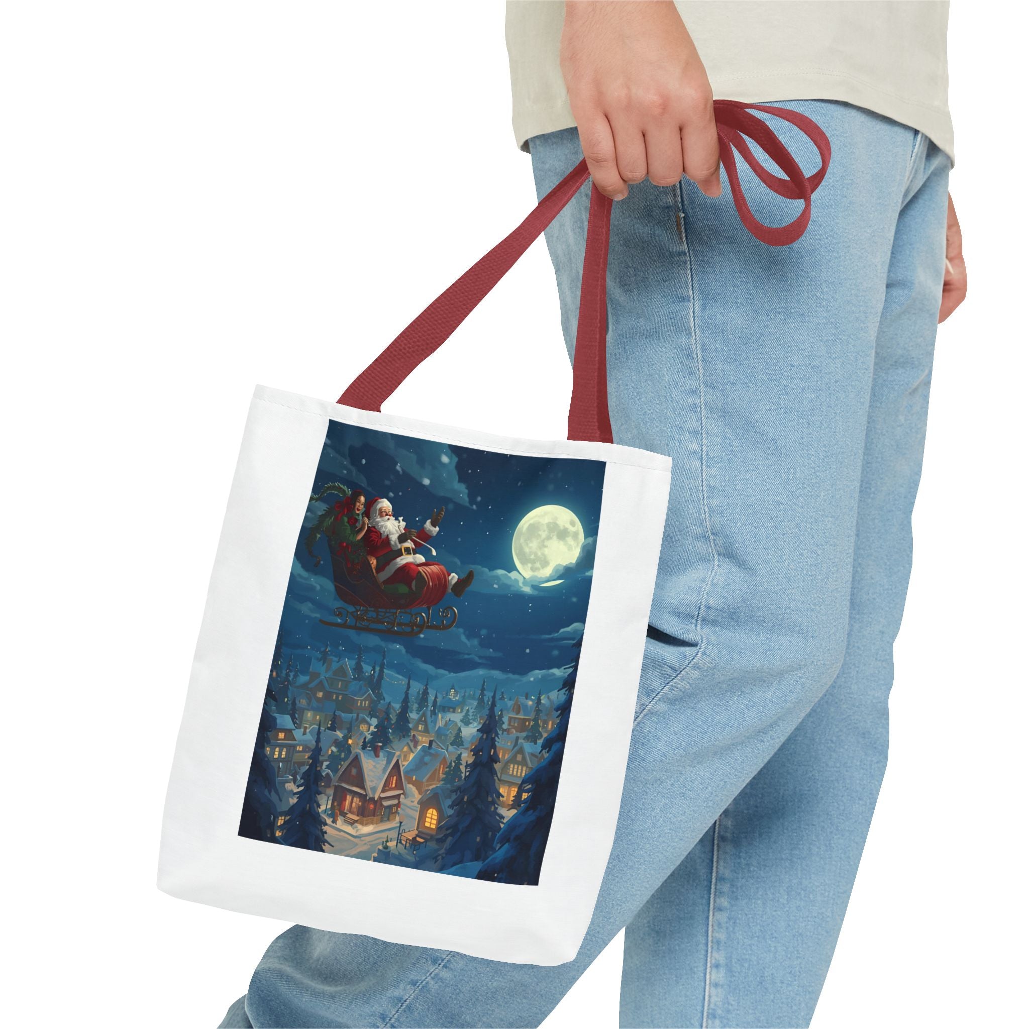 Christmas Santa Sleigh Tote Bag (AOP)