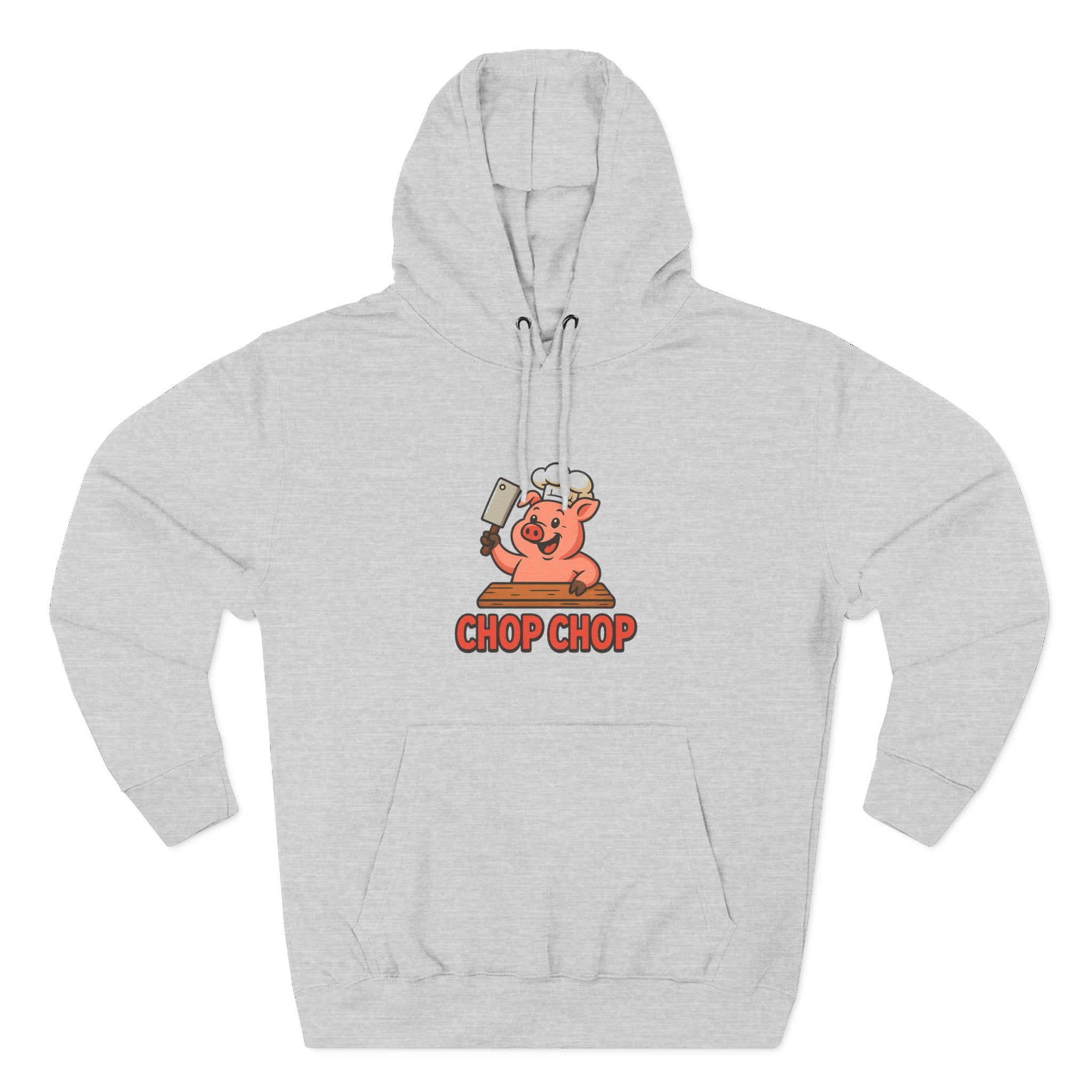 Cute Chef Pig Fleece Hoodie, Comfortable Fall Wear, Gift for Foodies, Kitchen Lovers, Funny Cooking Sweatshirt