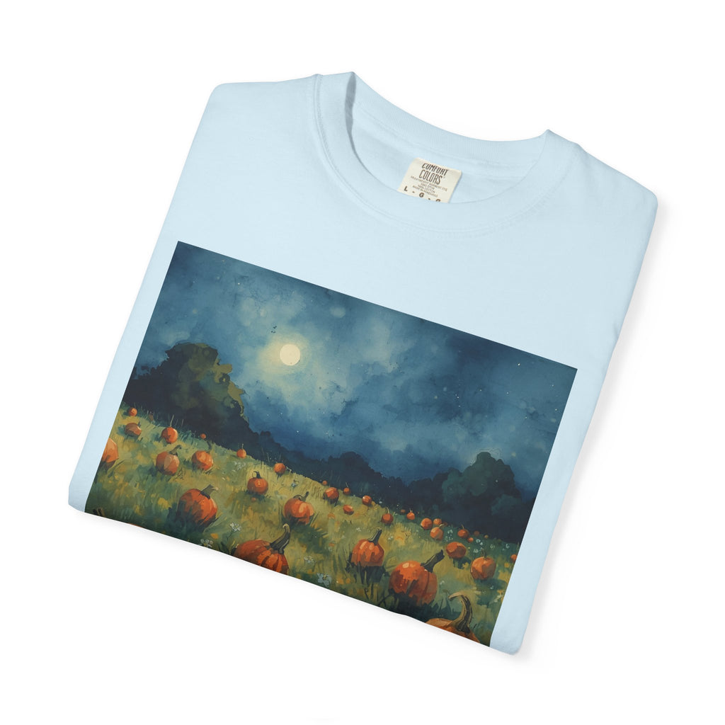 Pumpkin Patch Moonlit T-shirt | Fall Harvest Tee | Halloween Shirt | Unisex Autumn Apparel | Cozy Gift for Pumpkin Lovers