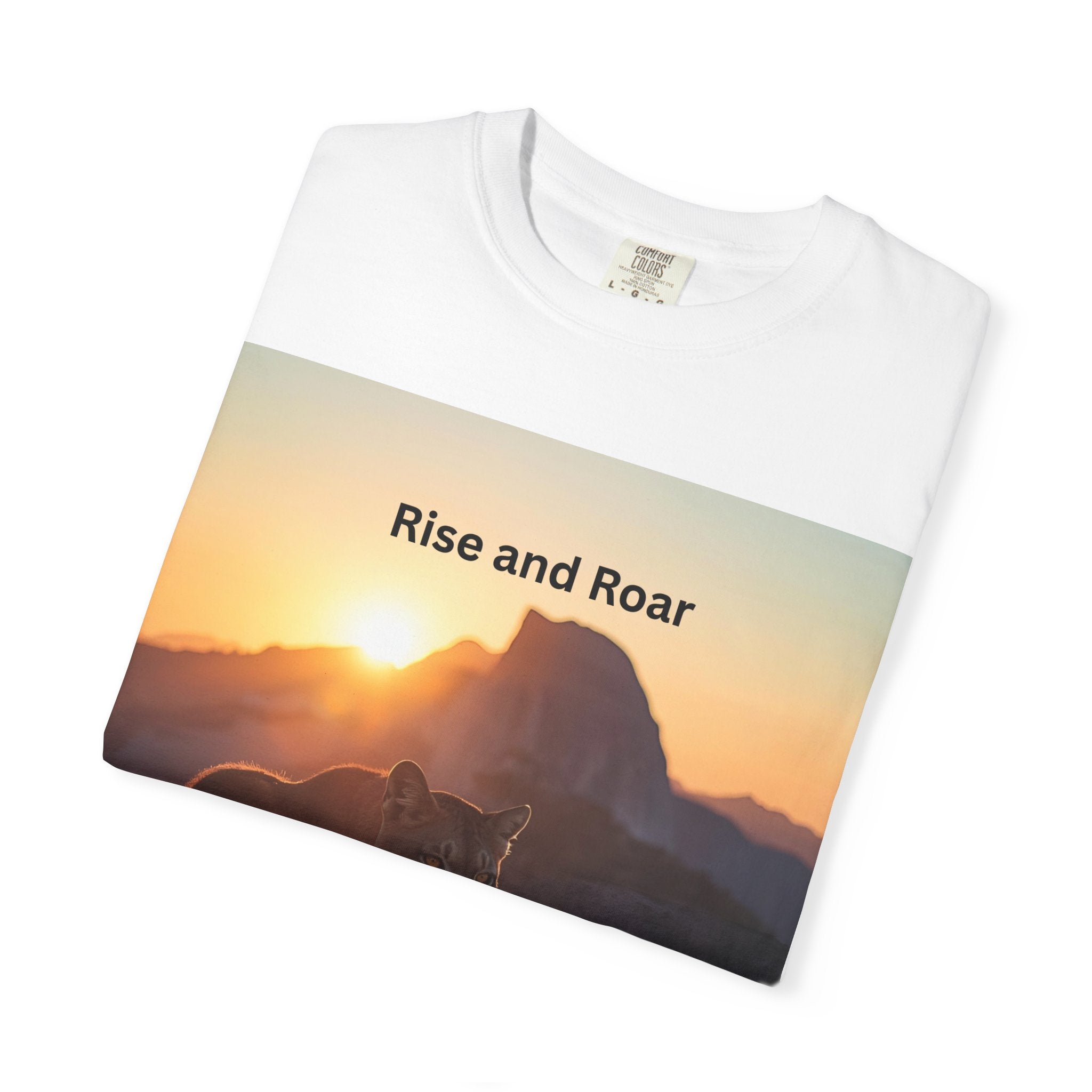 Rise And Roar Sunrise Mountain Lion T-Shirt, Rise and Roar Tee, Unisex Cotton Shirt, Graphic Tee for Nature Lovers, Adventure Apparel, Gifts for [...]