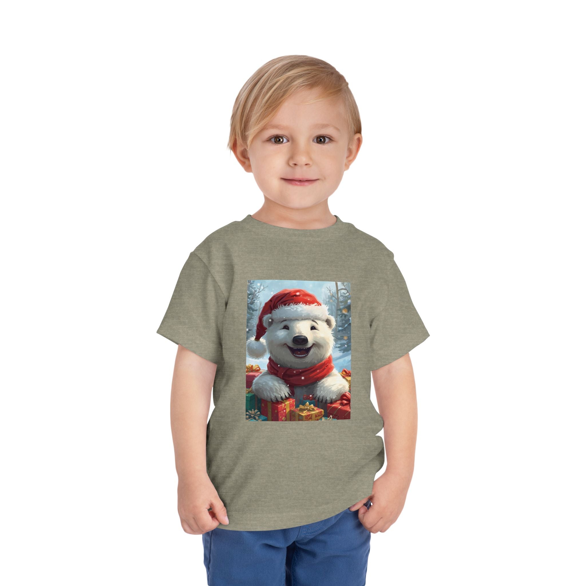 Christmas Bear Toddler Short Sleeve Tee