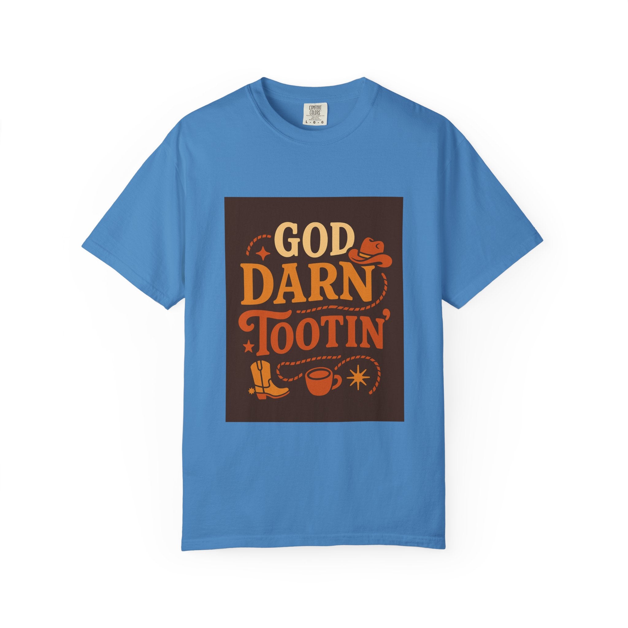 Vintage-Inspired Unisex T-Shirt with 'God Darn Tootin' Graphic - Perfect for Cowpoke Gatherings, Western Themed Events, Gift