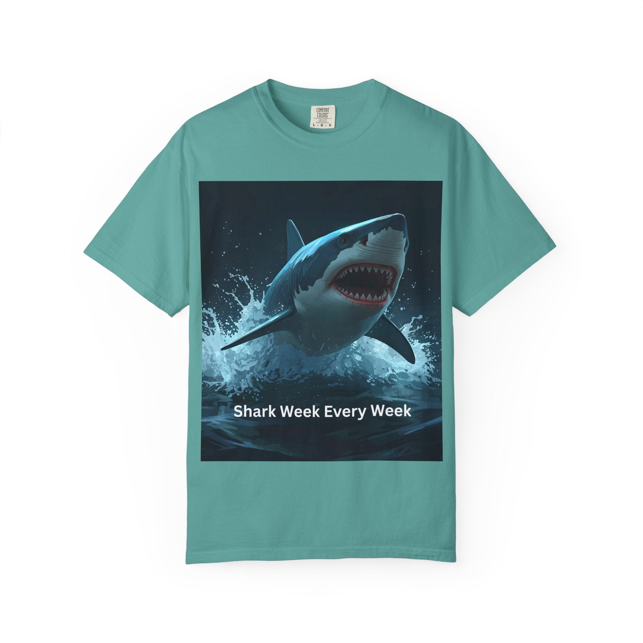 Shark Week T-Shirt, Unisex Casual Tee, Ocean Lover Gift, Summer Apparel, Marine Life Shirt, Beachwear