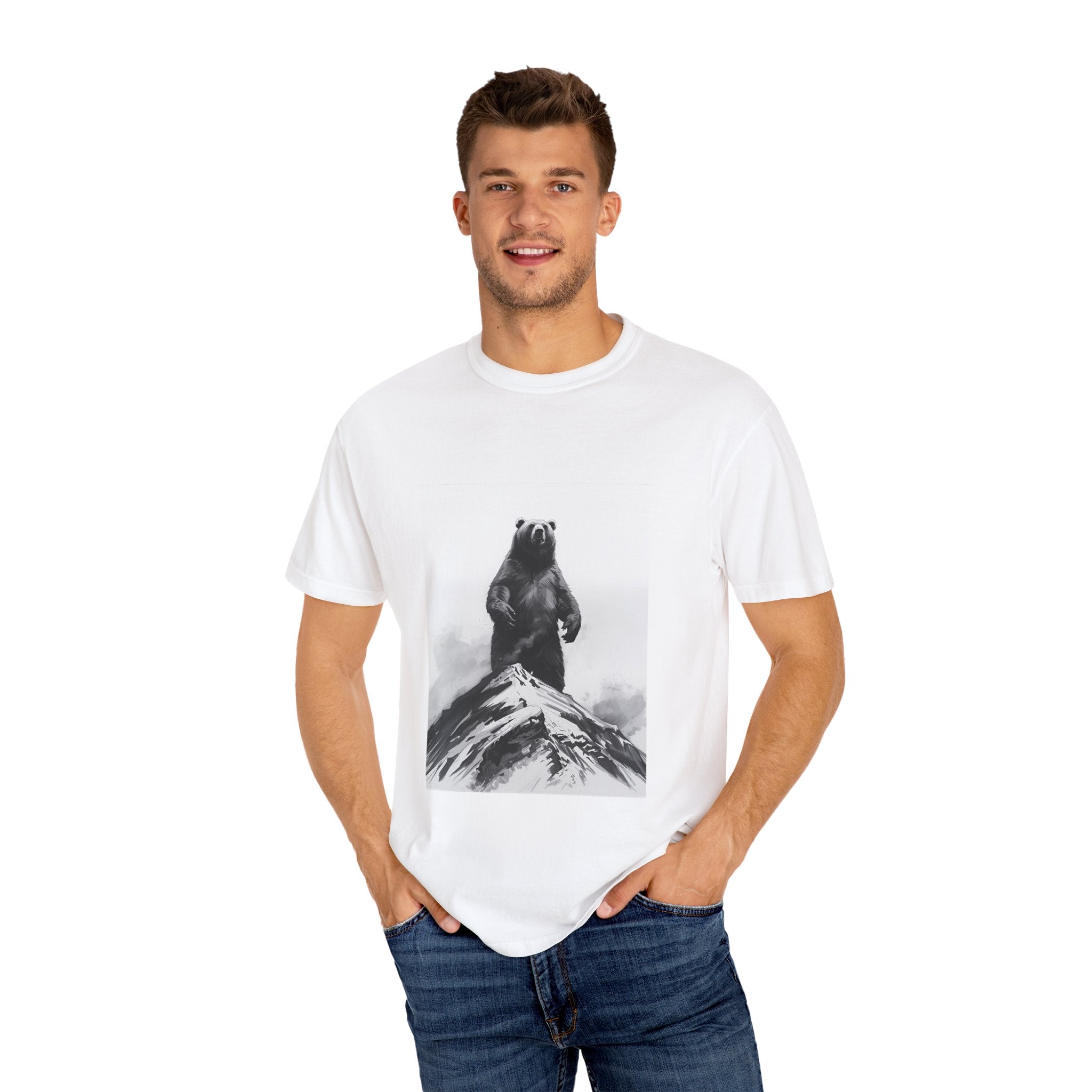 Bear Mountain Snow Unisex Garment-Dyed T-shirt