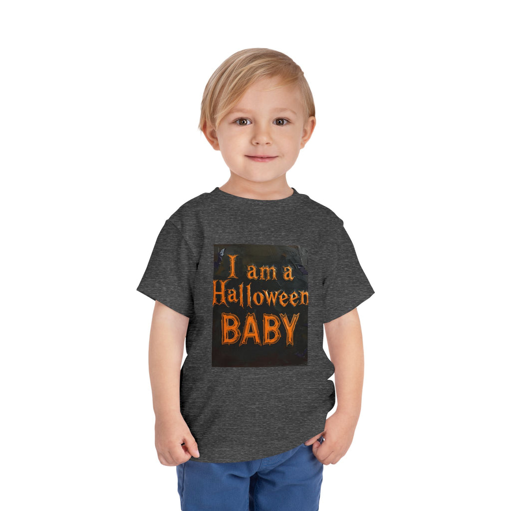 I Am A Halloween Baby Toddler Short Sleeve Tee