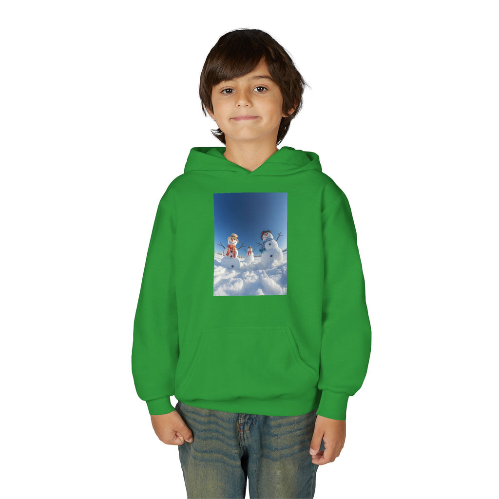 Festive Christmas Snowman Winter Magic Youth Hoodie with Snowman Design, Cozy Kids Sweatshirt, Holiday Gift, Winter Apparel, Cute Kids Clothing, Snow Lovers Hoodie