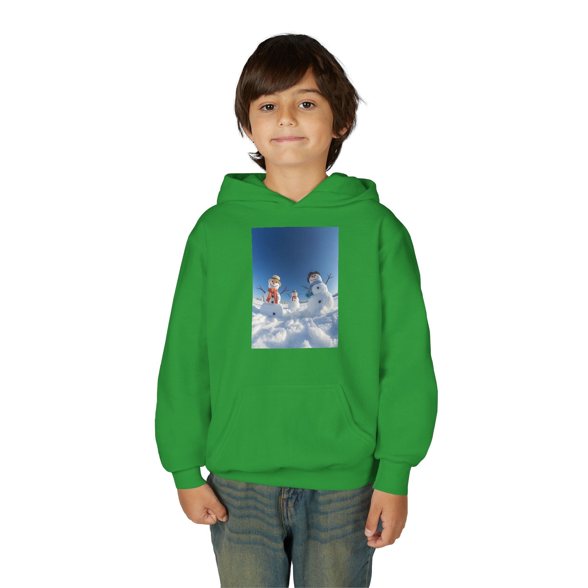 Festive Christmas Snowman Winter Magic Youth Hoodie with Snowman Design, Cozy Kids Sweatshirt, Holiday Gift, Winter Apparel, Cute Kids Clothing, Snow Lovers Hoodie