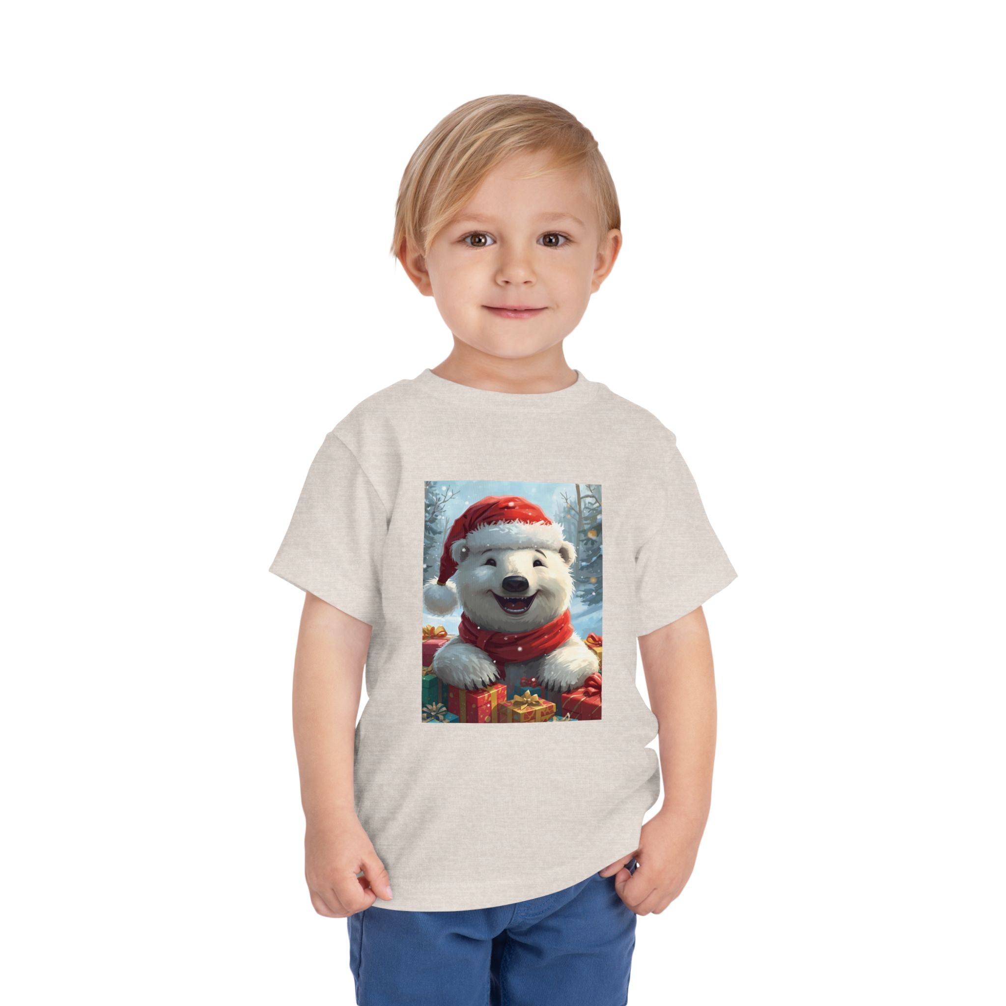 Christmas Bear Toddler Short Sleeve Tee