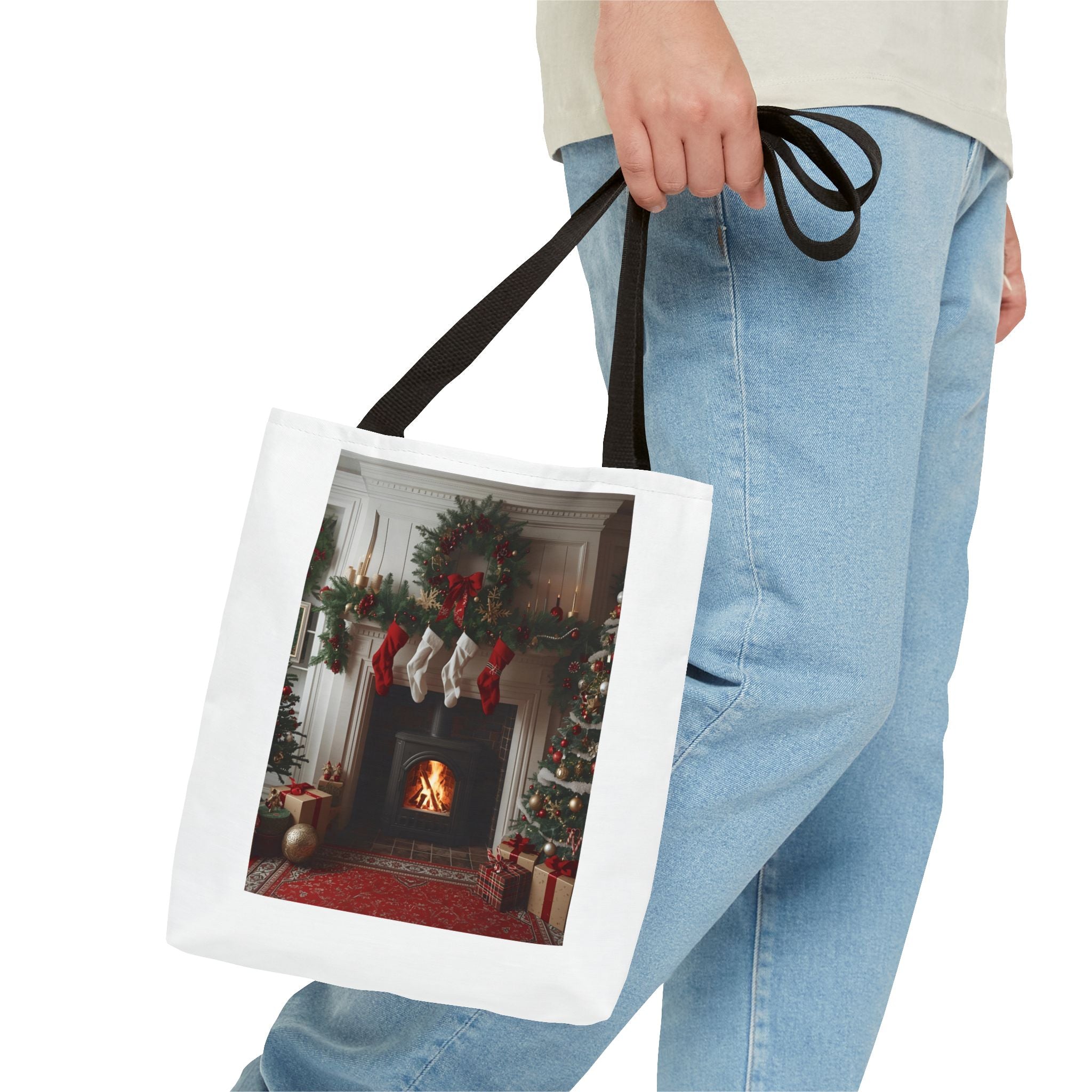 Cozy Christmas Tote Bag, Holiday Tote, Festive Bag, Gift Bag, Shopping Tote, Merry Christmas Decor, Seasonal Accessories