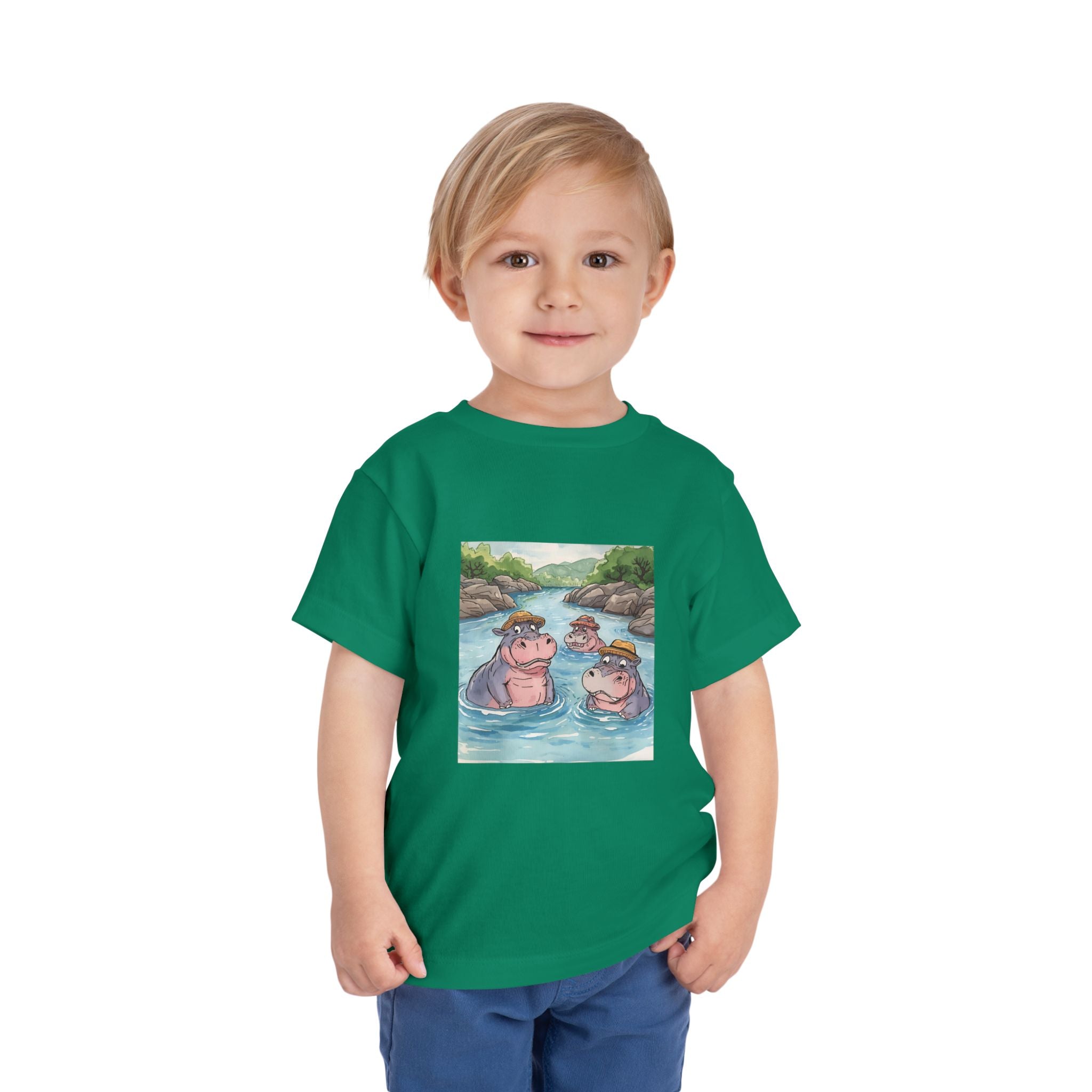 Hippo Cute Toddler Short Sleeve Tee