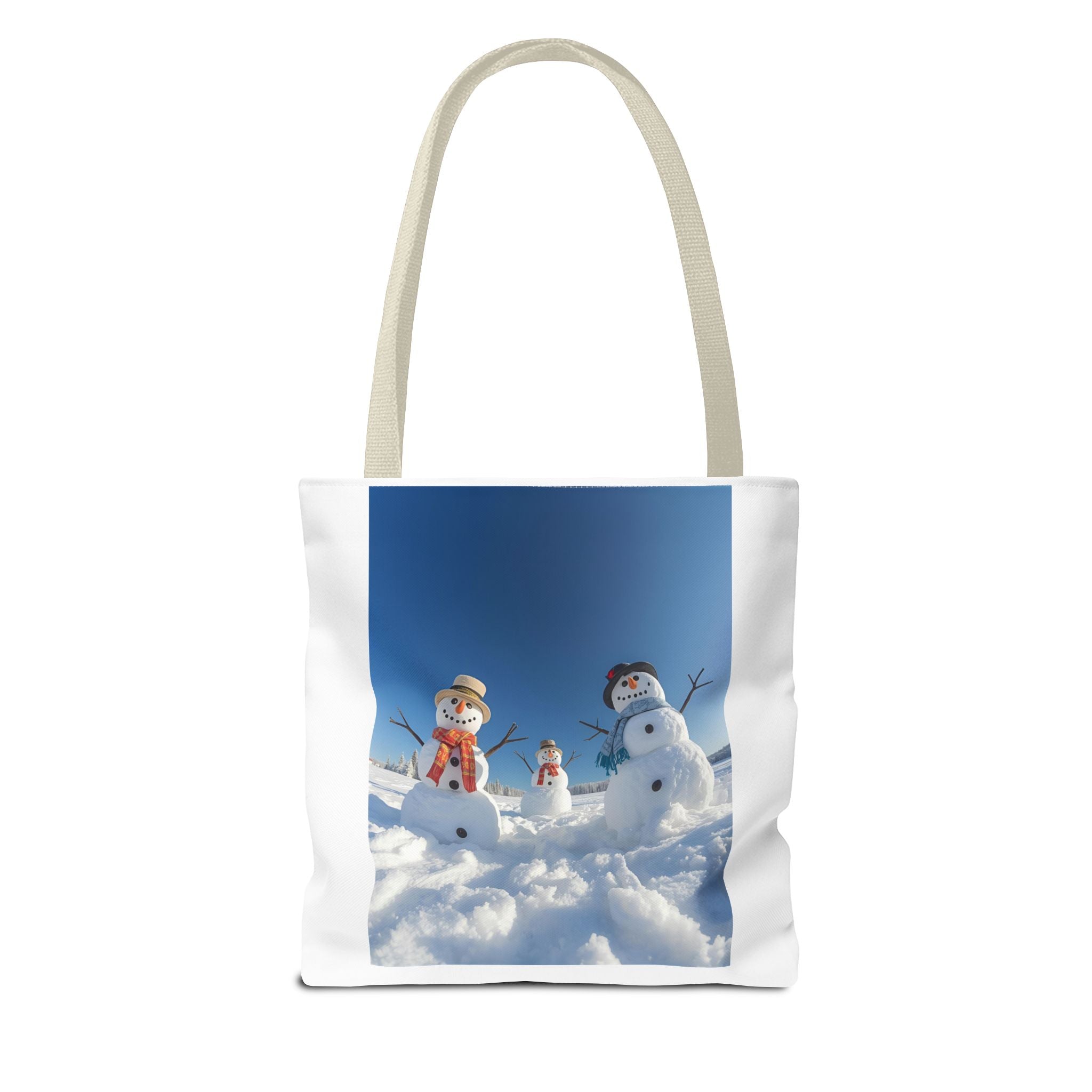 Festive Christmas Snowman Family Tote Bag (AOP)