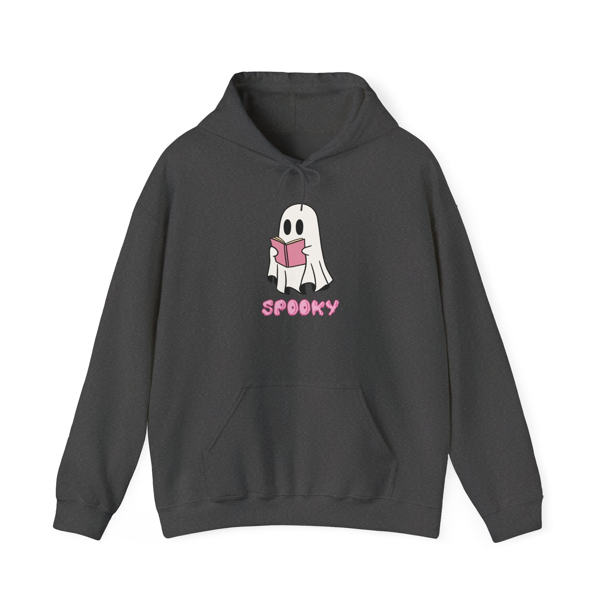 Spooky Ghost Reading Hoodie, Unisex Halloween Sweatshirt, Cute Ghost Apparel, Cozy Fall Fashion, Perfect Gift for Book Lovers
