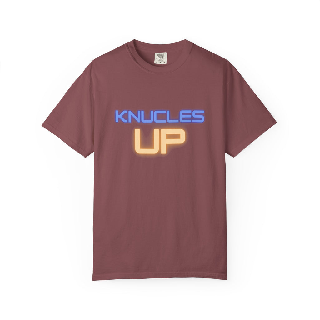 Knuckles Up Unisex Garment-Dyed T-Shirt, Casual Wear, Street Style, Graphic Tee