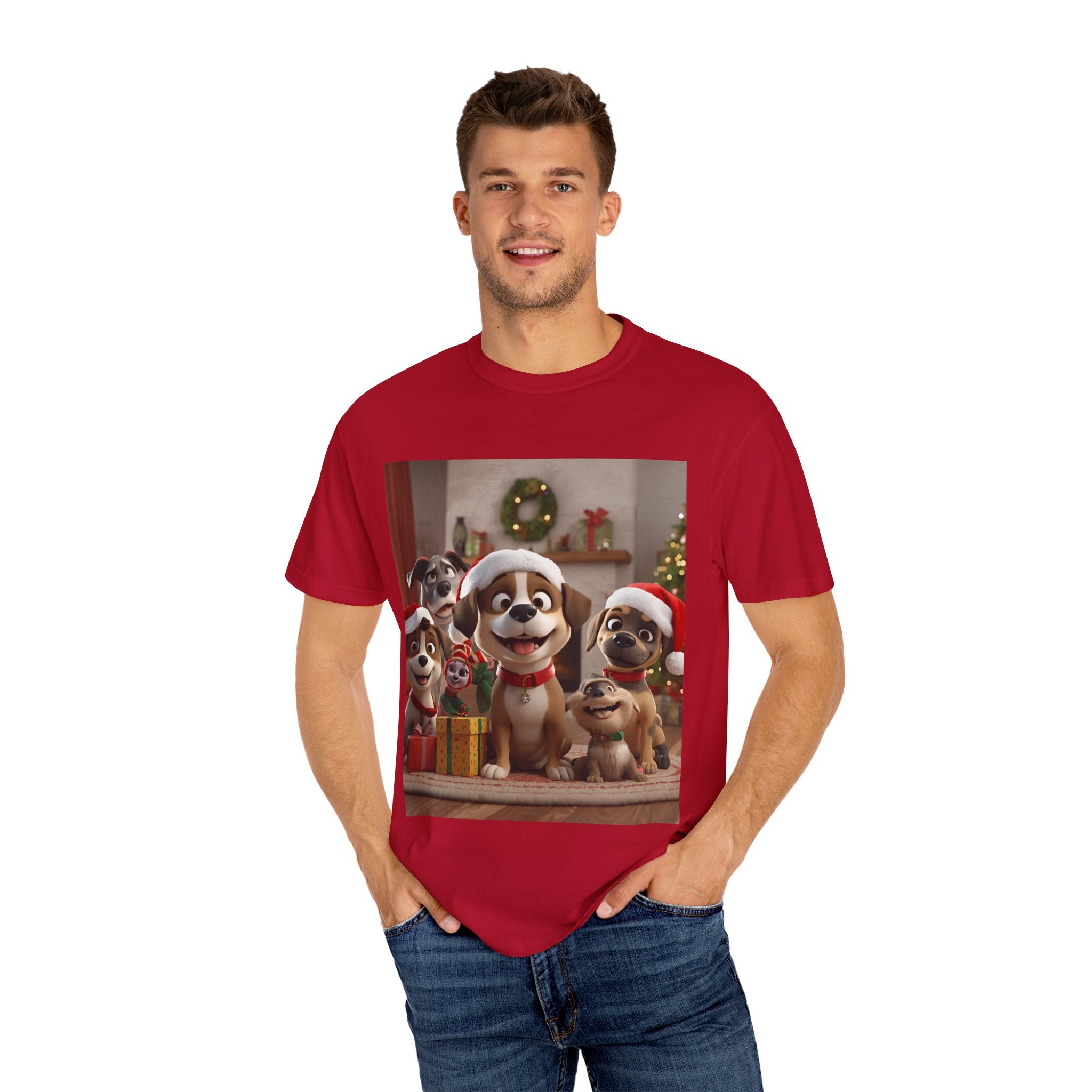 Cute Christmas Festive Dog Holiday T-Shirt | Pet Lover Gift, Christmas Shirt, Unisex Casual Tee, Cute Animal Apparel, Holiday Spirit Outfit