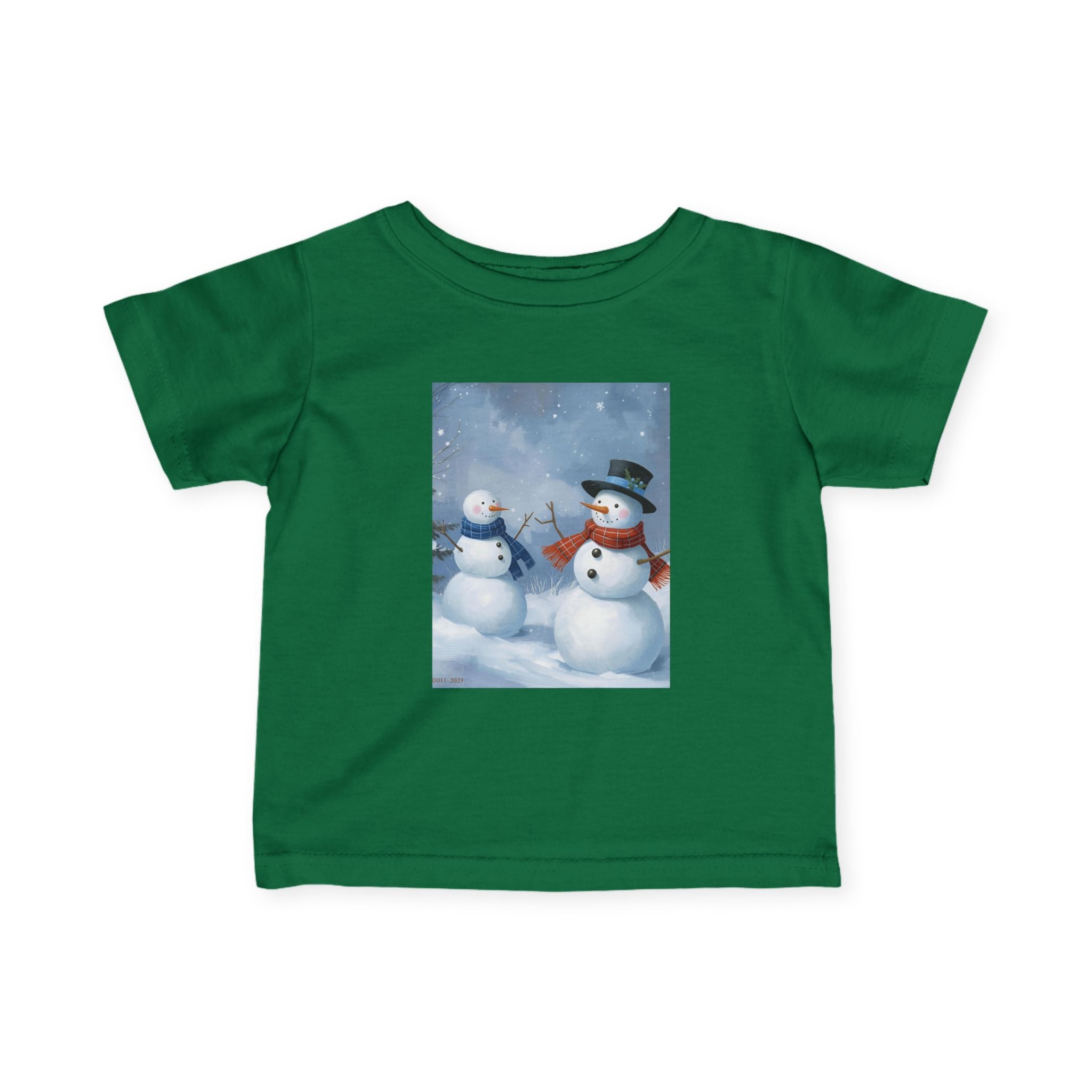 Christmas Snowman Family Infant Fine Jersey Tee