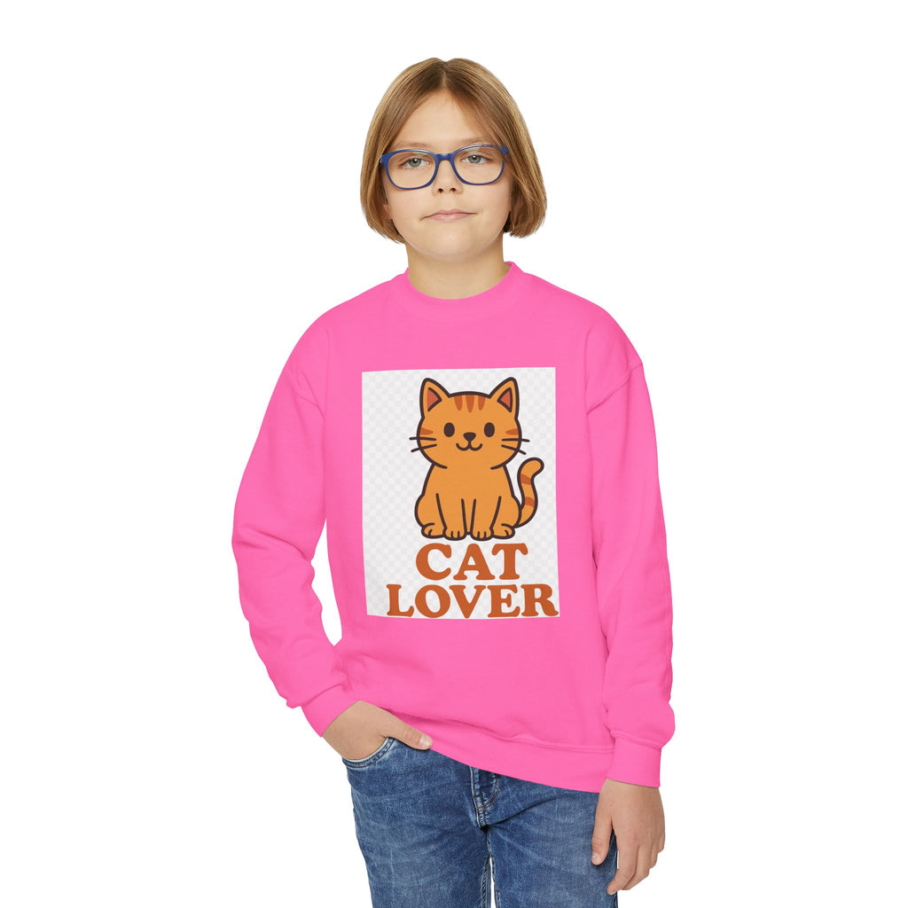 Cat Lover Youth Crewneck Sweatshirt