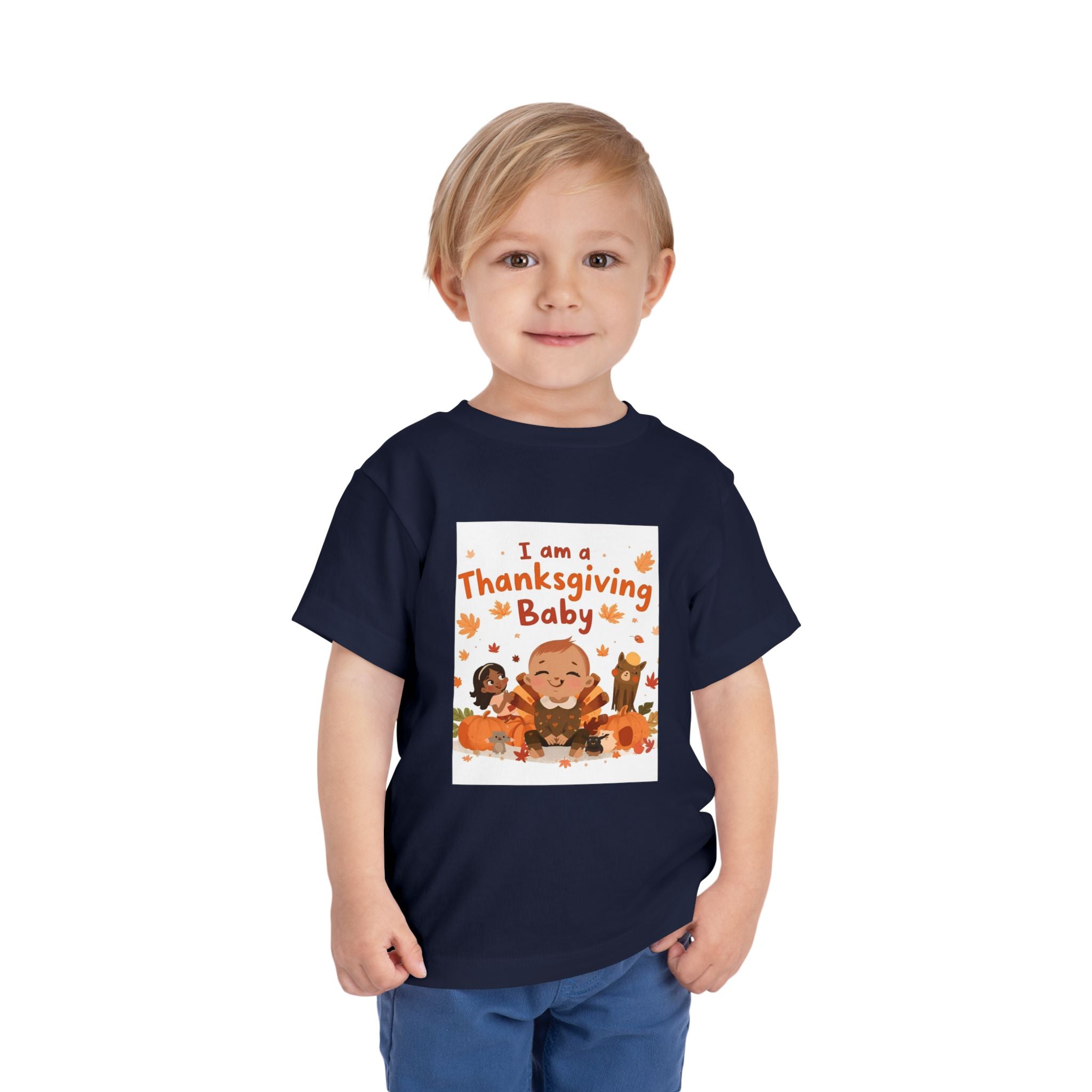 I Am A Thanksgiving Baby Toddler Short Sleeve Tee