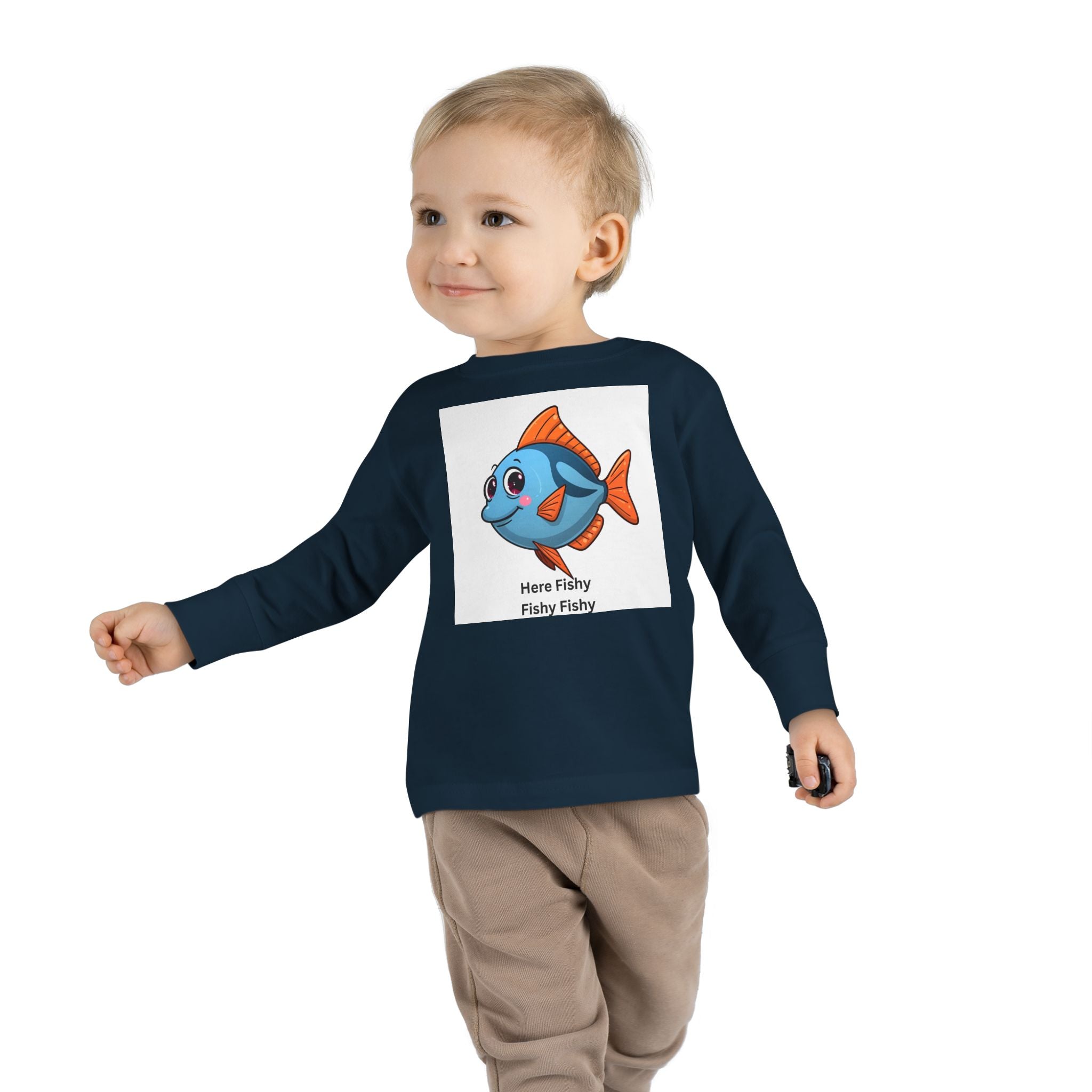 Here Fishy Fishy Fishy Toddler Long Sleeve Tee