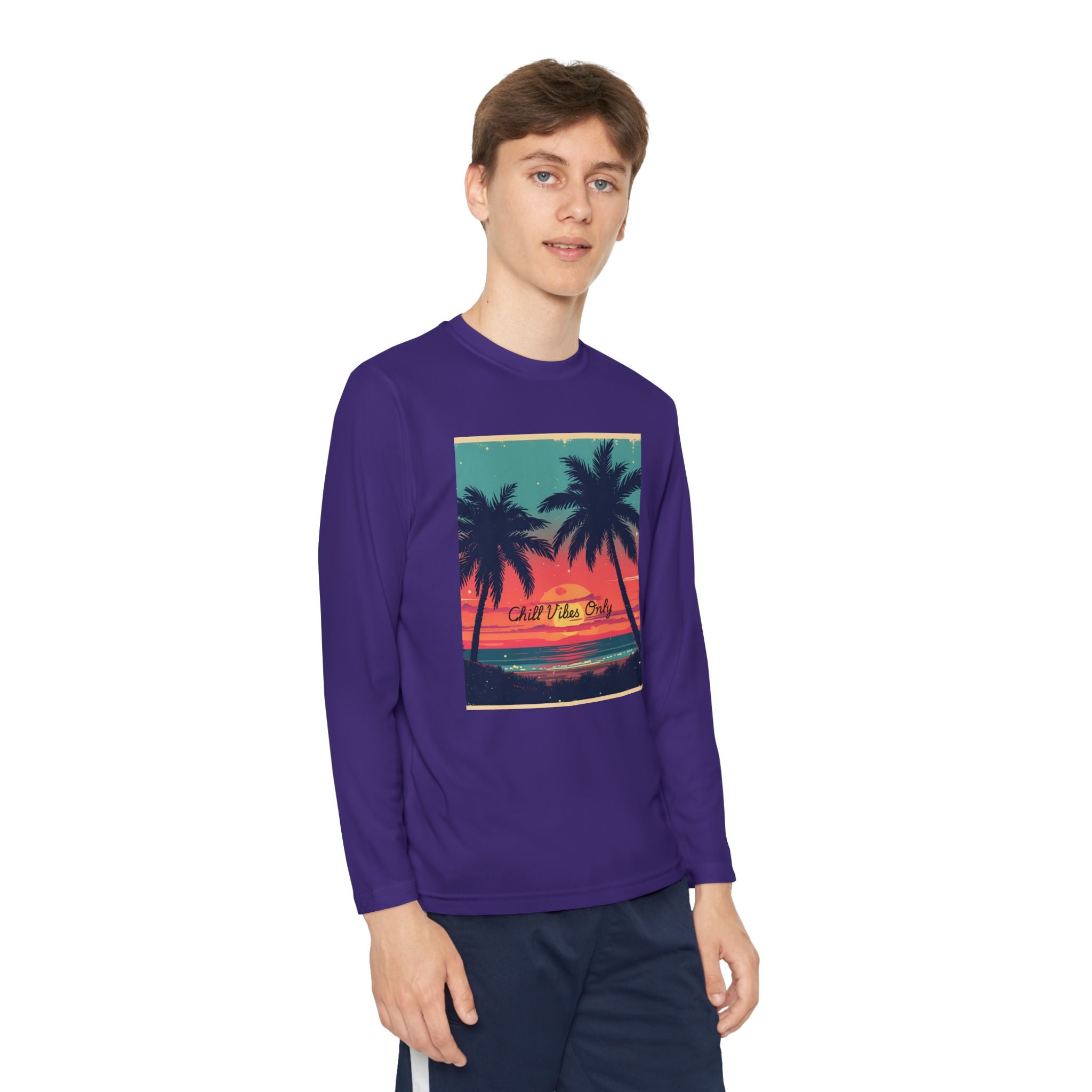 Tropical Sunset Youth Long Sleeve Competitor Tee