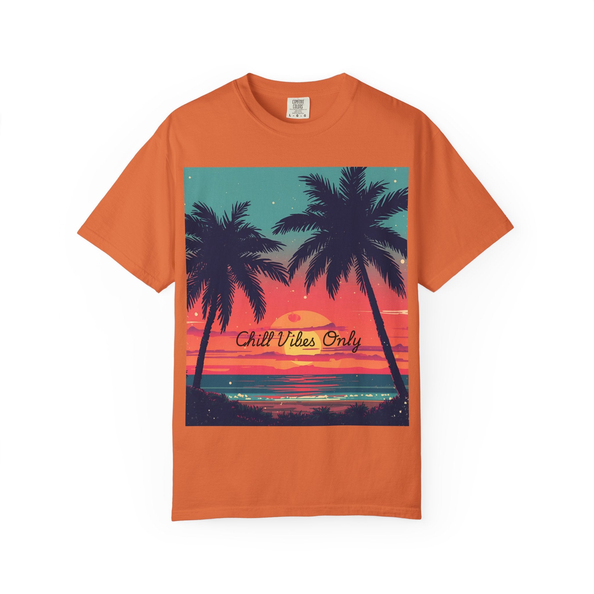 Tropical Sunset Unisex Garment-Dyed T-shirt